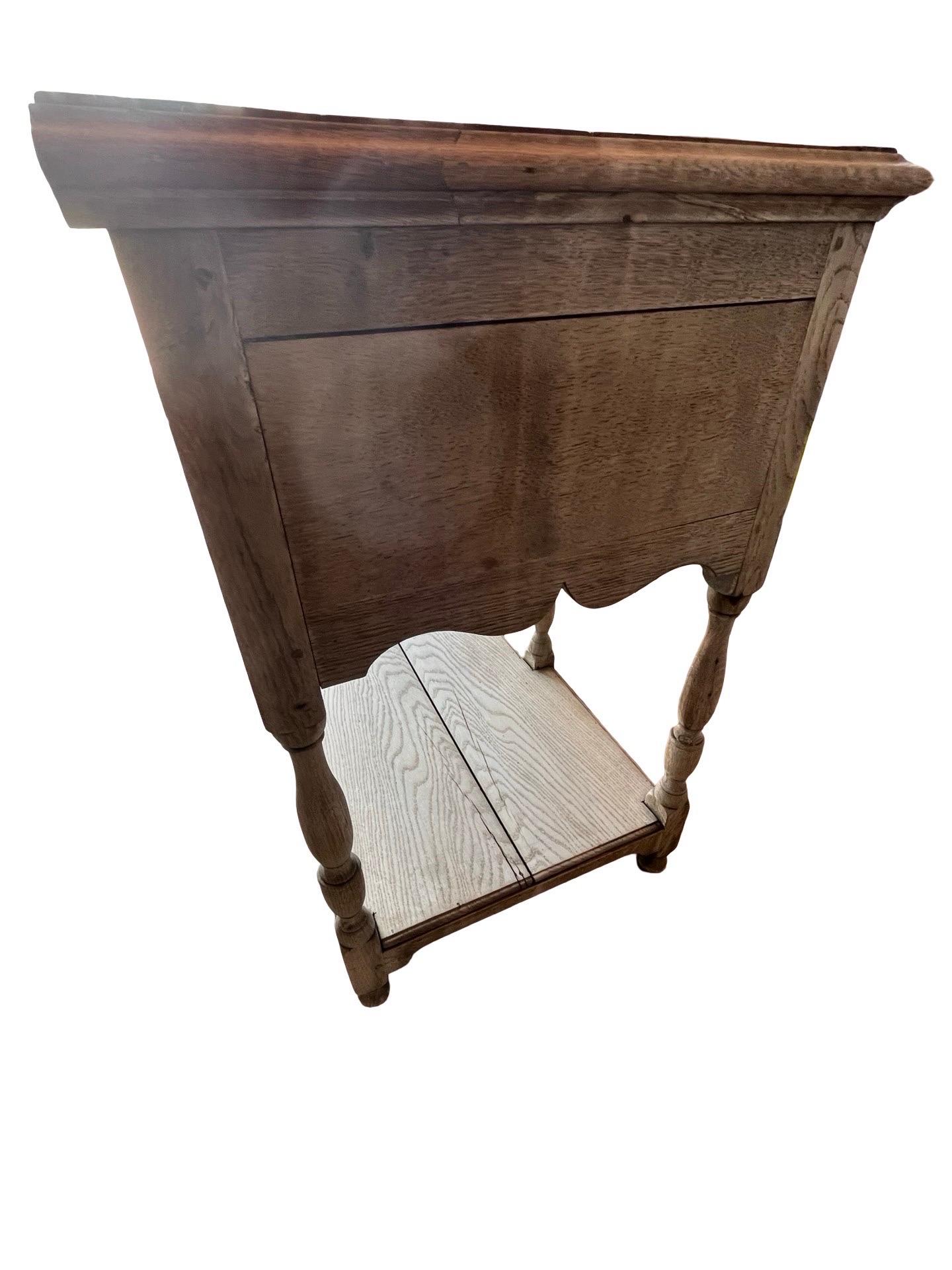 19th Century English Georgian Bleached Oak Dresser Base For Sale 6