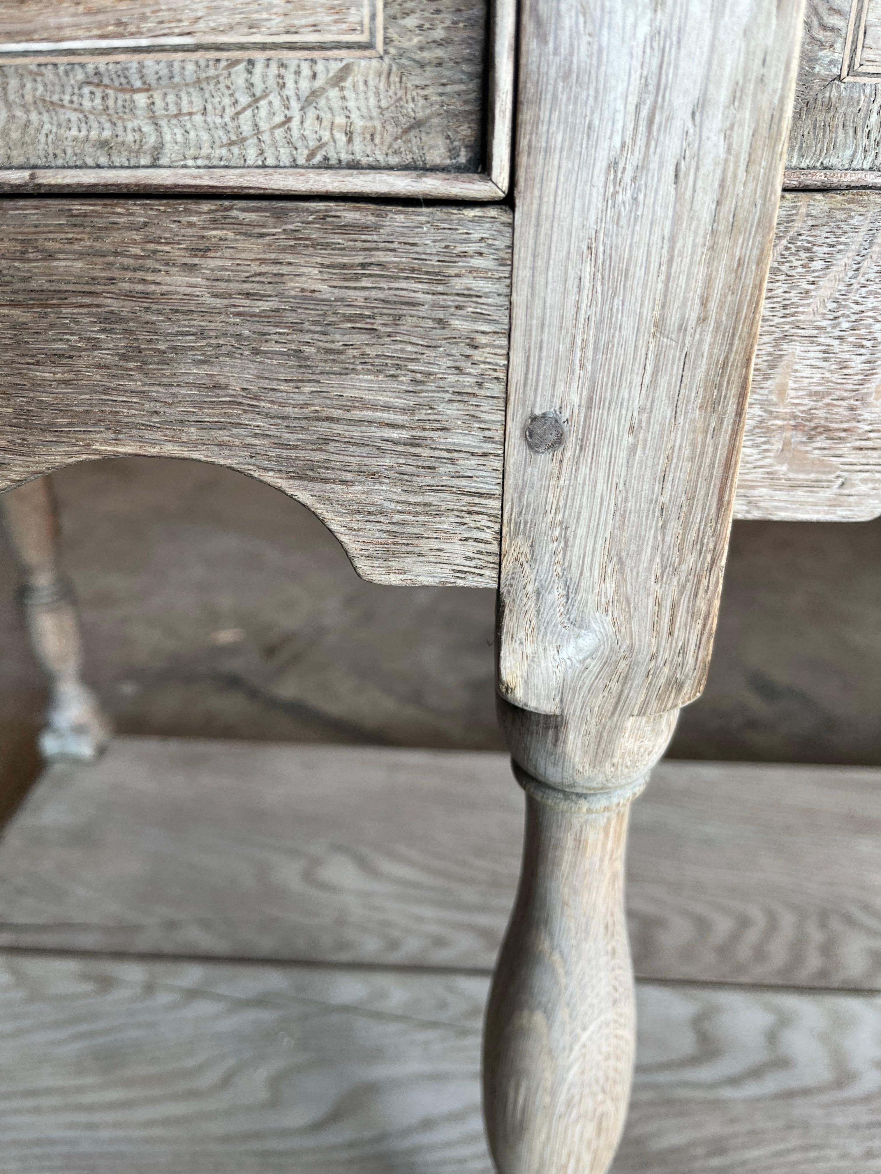 19th Century English Georgian Bleached Oak Dresser Base For Sale 14