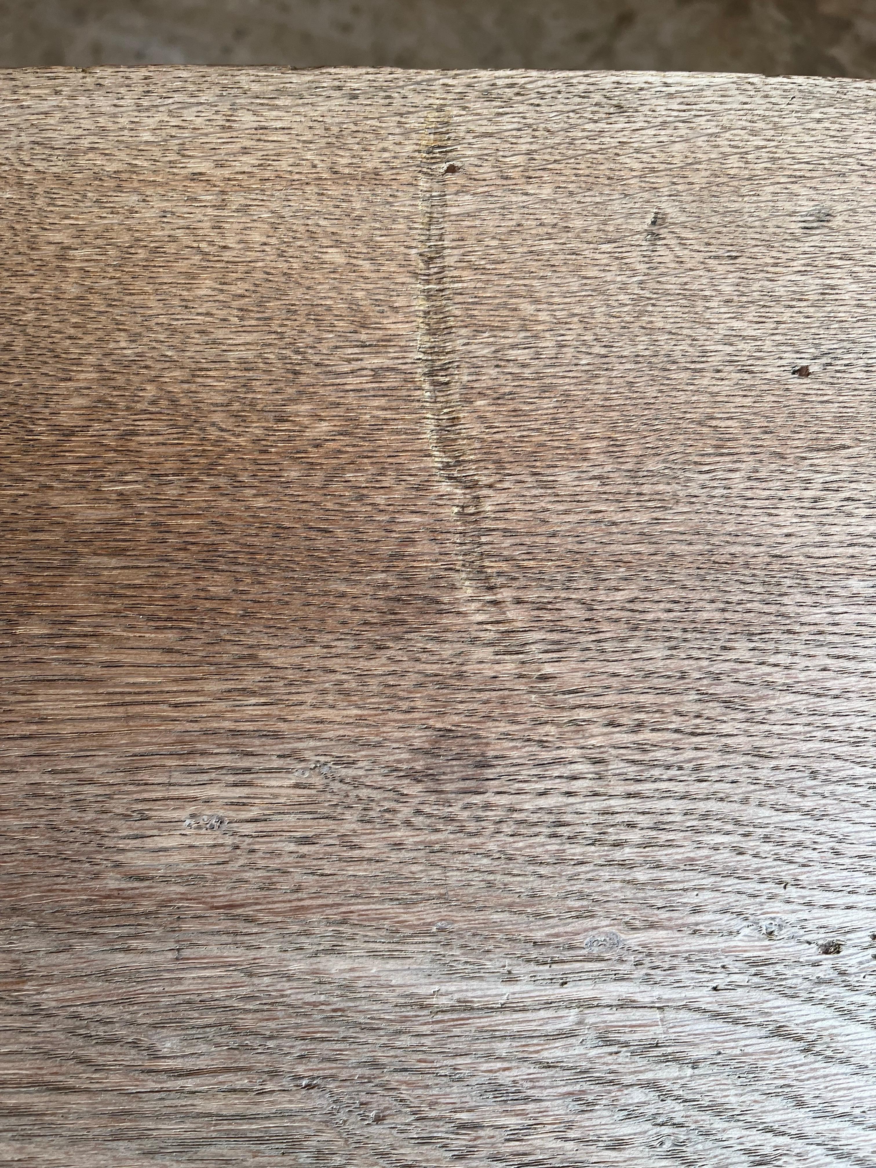 19th Century English Georgian Bleached Oak Dresser Base For Sale 3