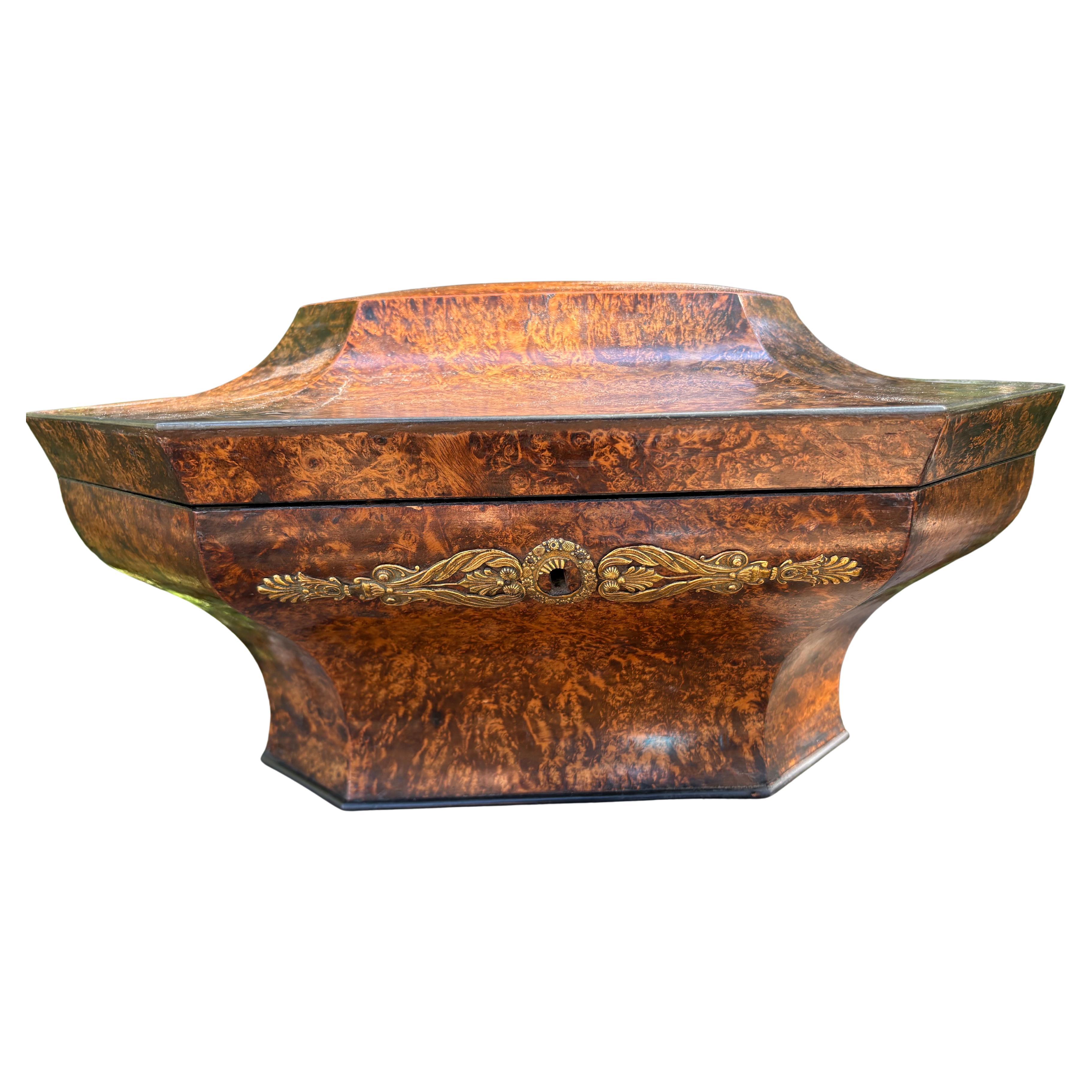 Scatola per parrucche in legno di buro inglese del XIX secolo in vendita