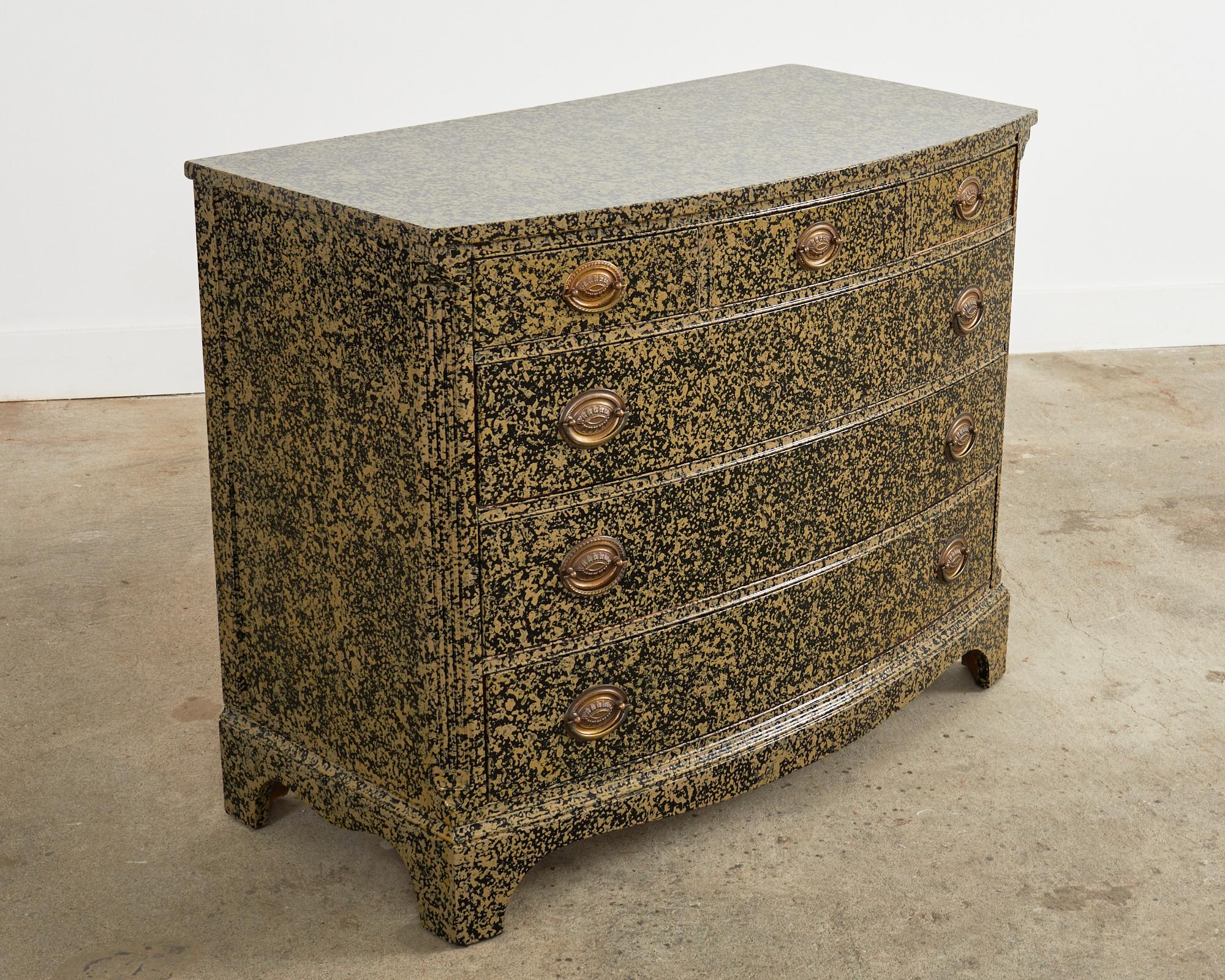 Brass 19th Century English Georgian Commode Speckled by Ira Yeager