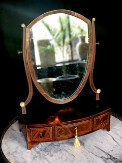 19th Century English Georgian Dressing Table Mirror