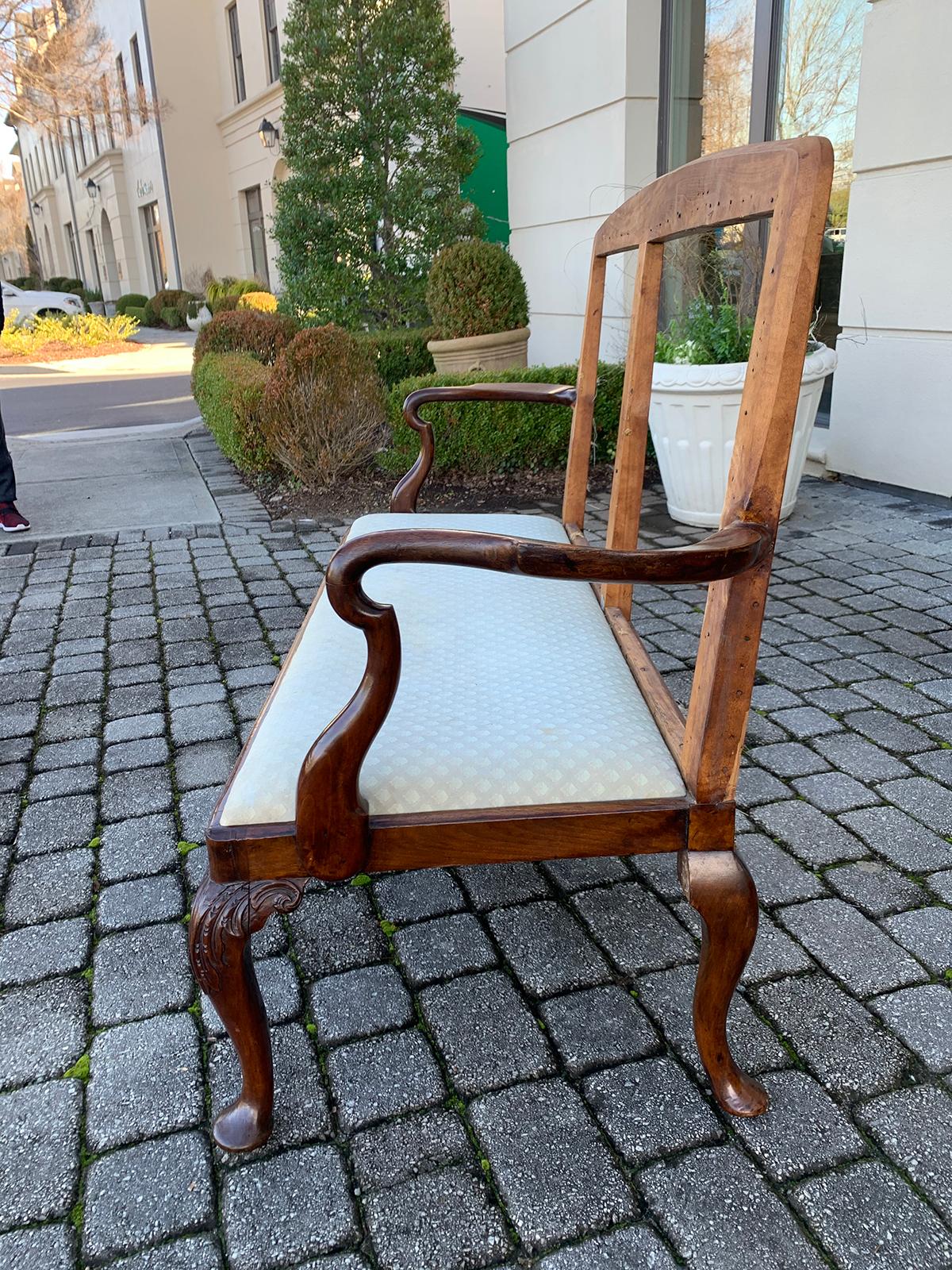 19th Century English Georgian High Back Bench / Settee 1