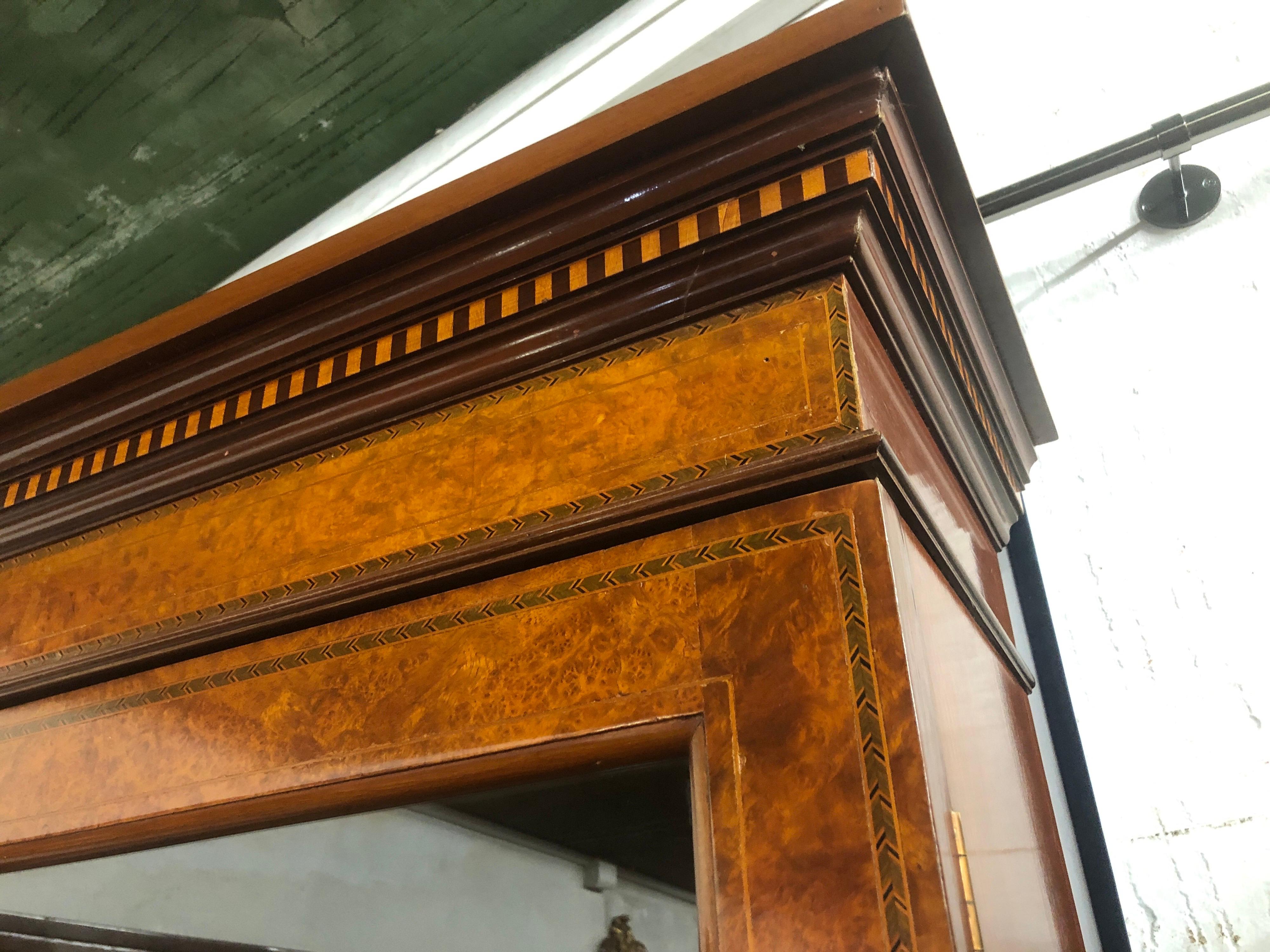 19th Century English Georgian IV  Walnut Fruitwood Bookcase  1820s 2
