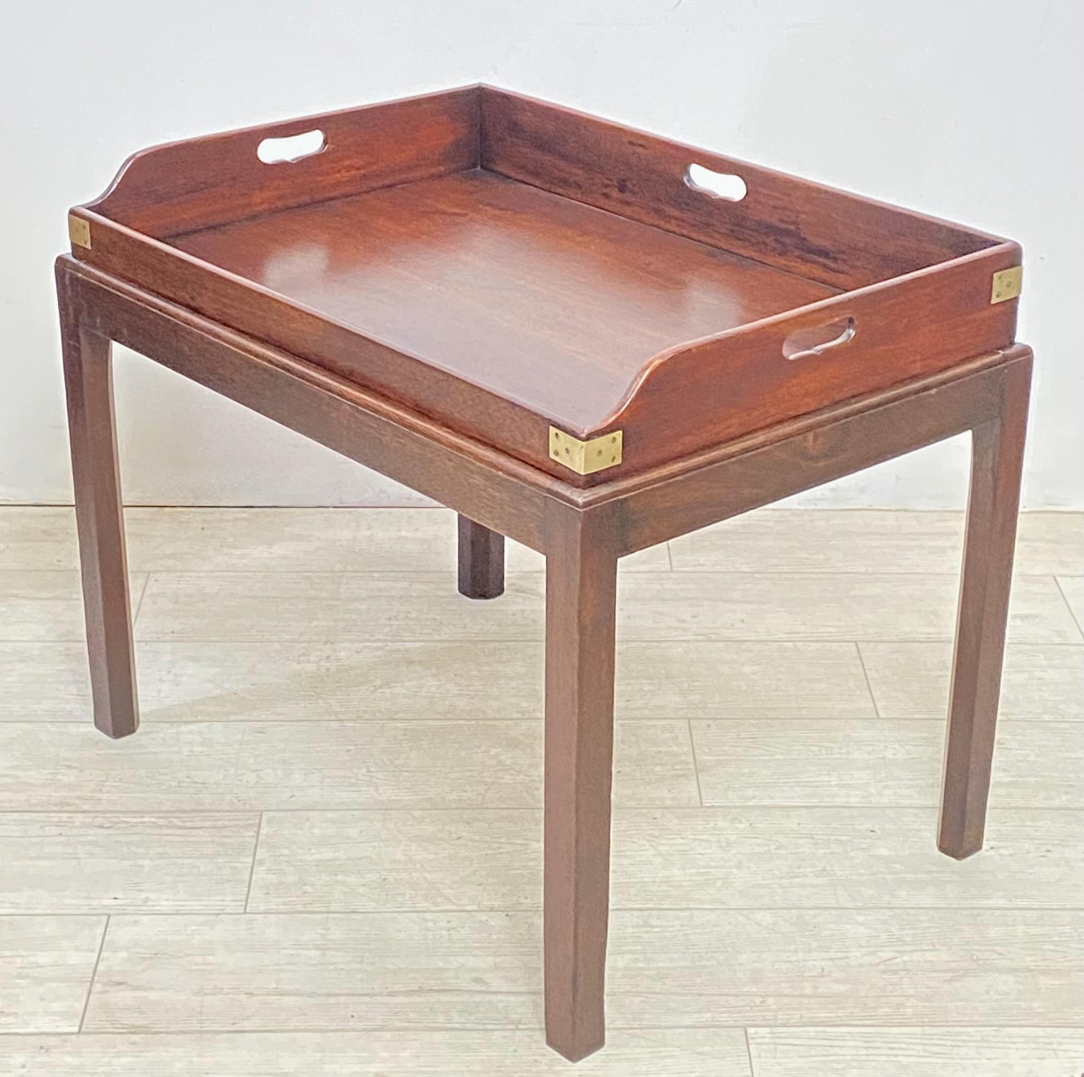 19th Century English Georgian Mahogany Butler’s Tray Table Coffee / Side Table 1