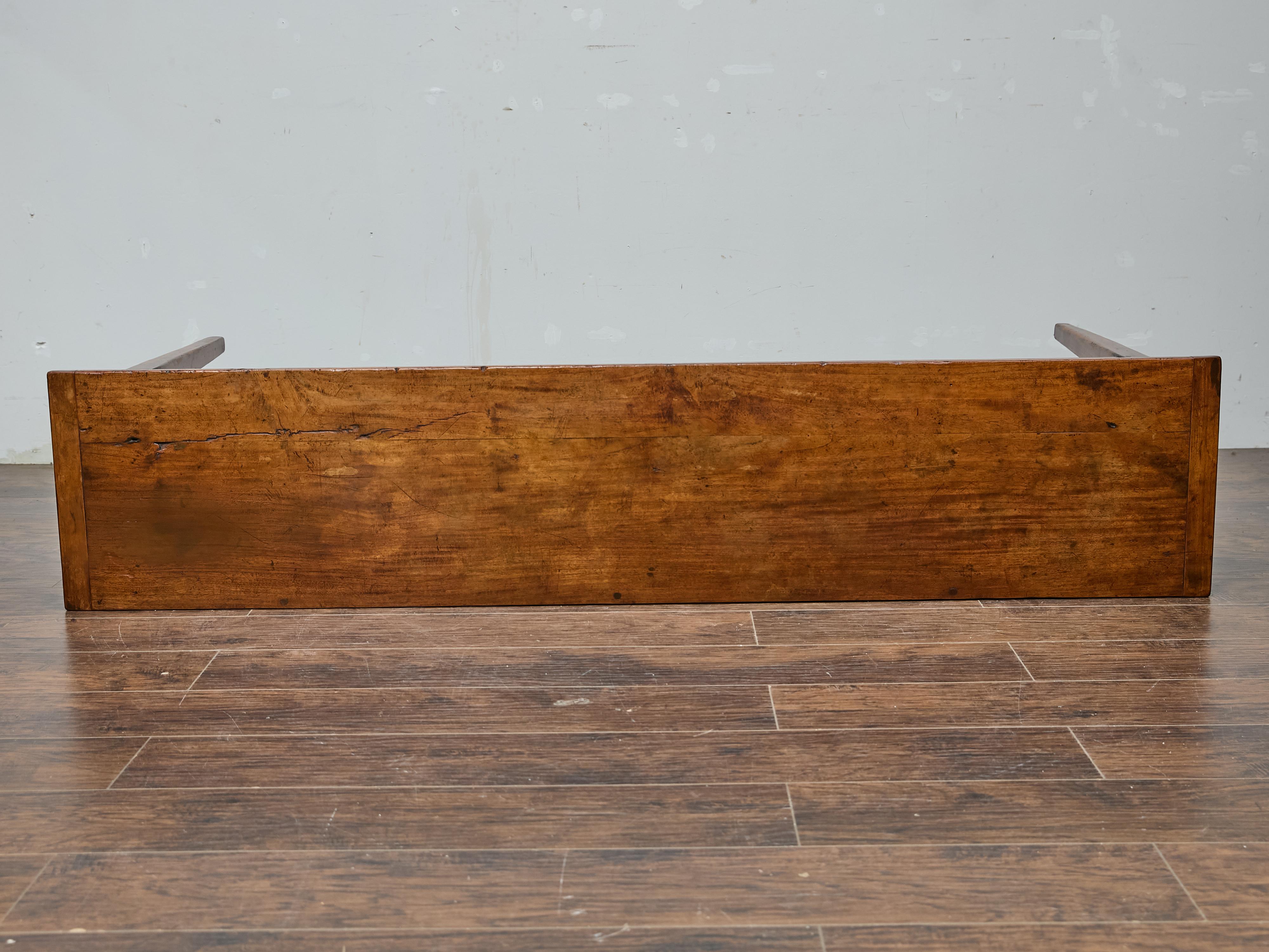19th Century English Georgian Pine Server Table with Three Drawers 6