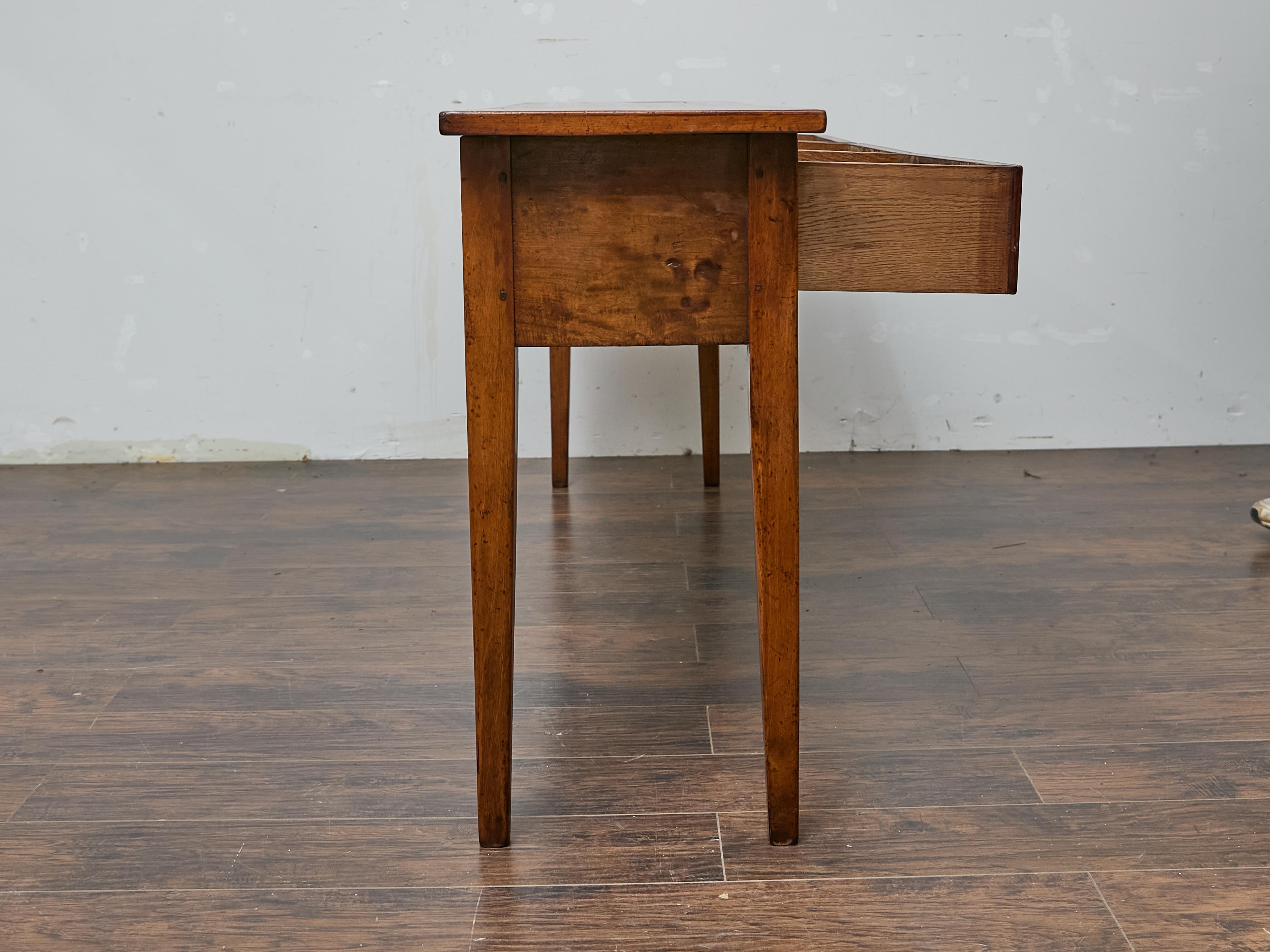 19th Century English Georgian Pine Server Table with Three Drawers 1