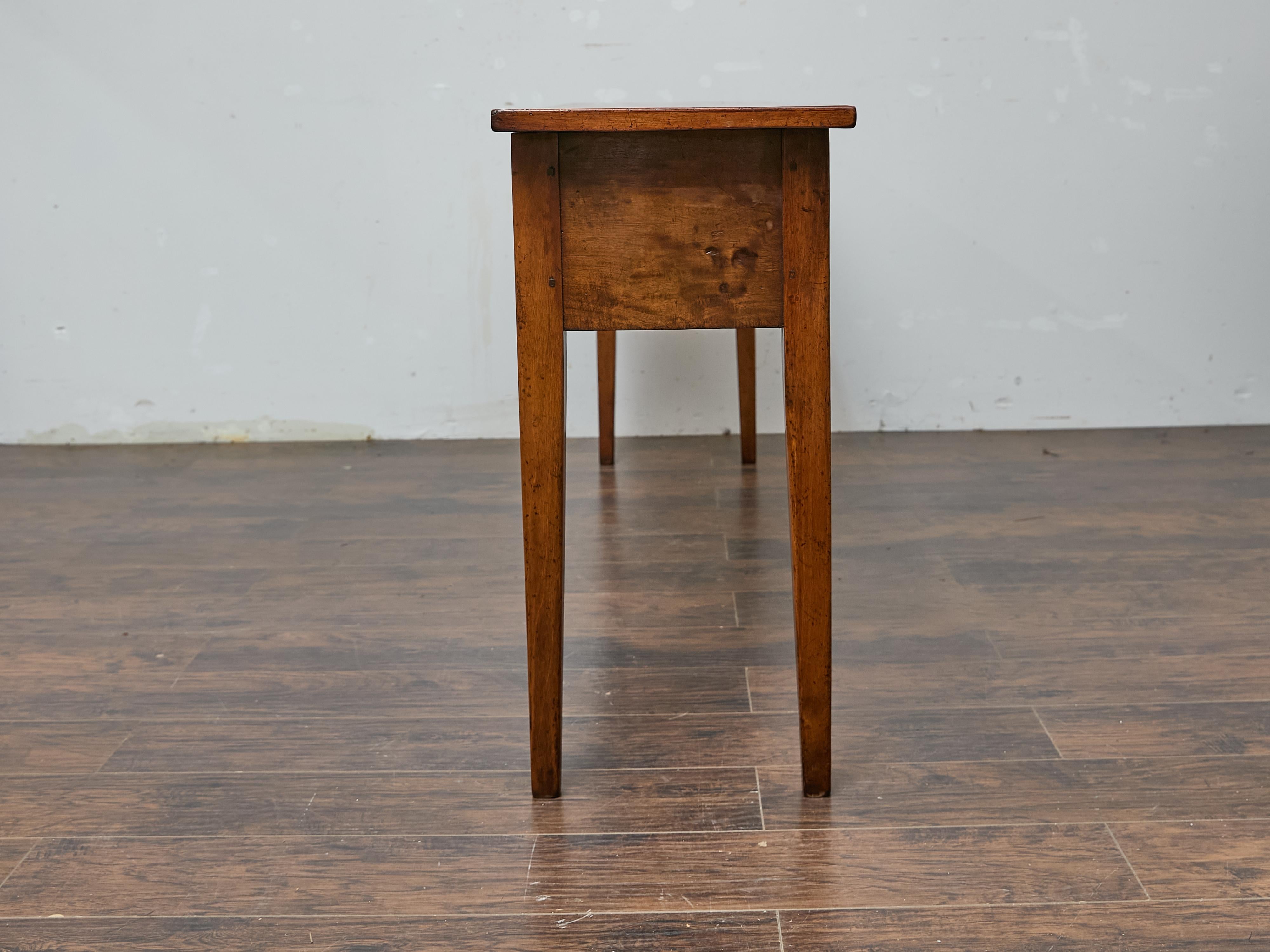 19th Century English Georgian Pine Server Table with Three Drawers 2