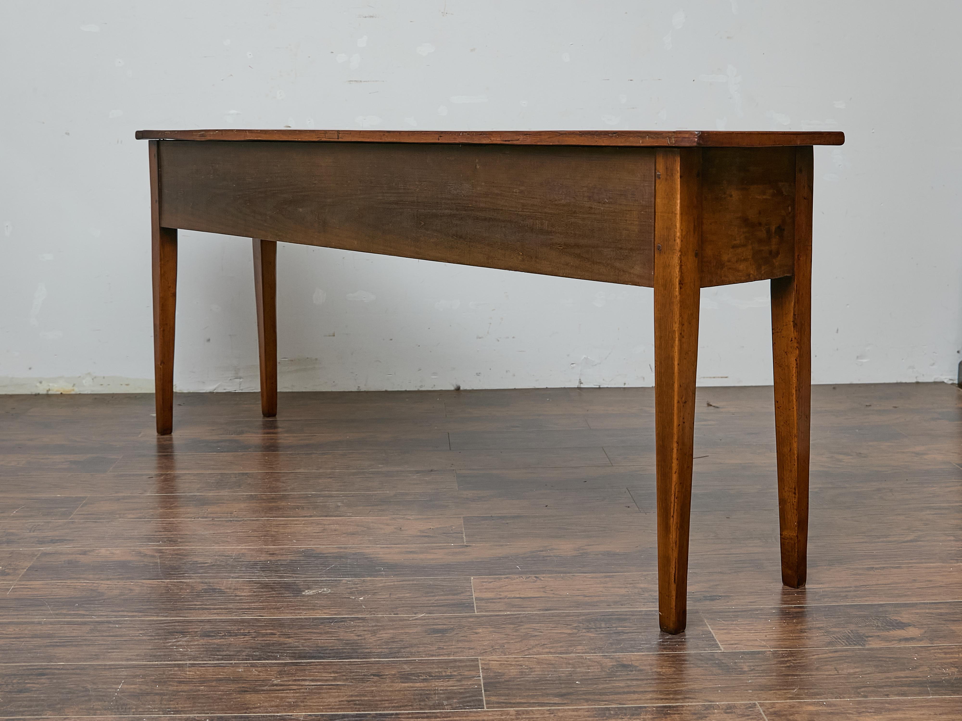 19th Century English Georgian Pine Server Table with Three Drawers 3