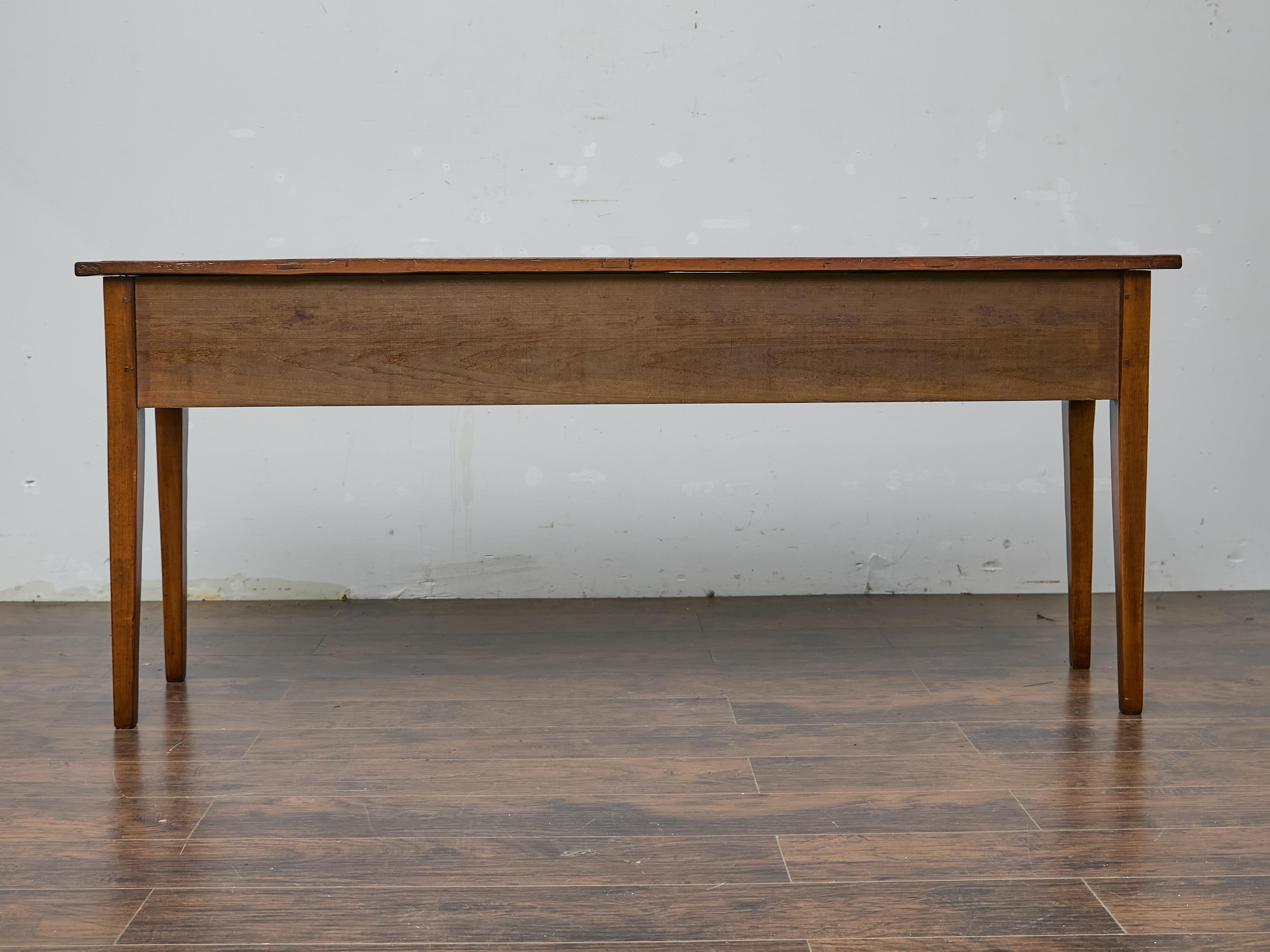 19th Century English Georgian Pine Server Table with Three Drawers 4