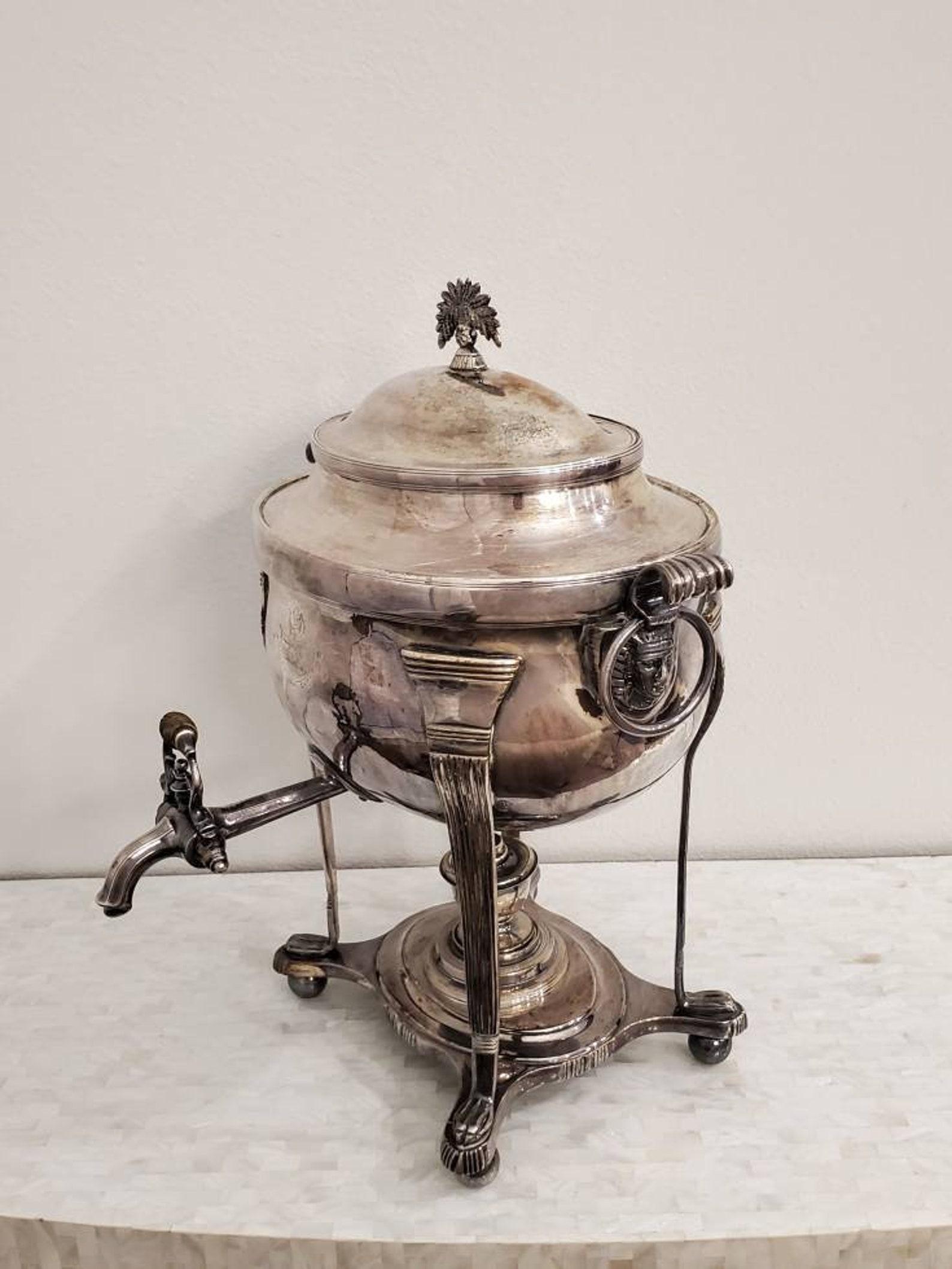 19th Century English Georgian Silver Plate Samovar 1