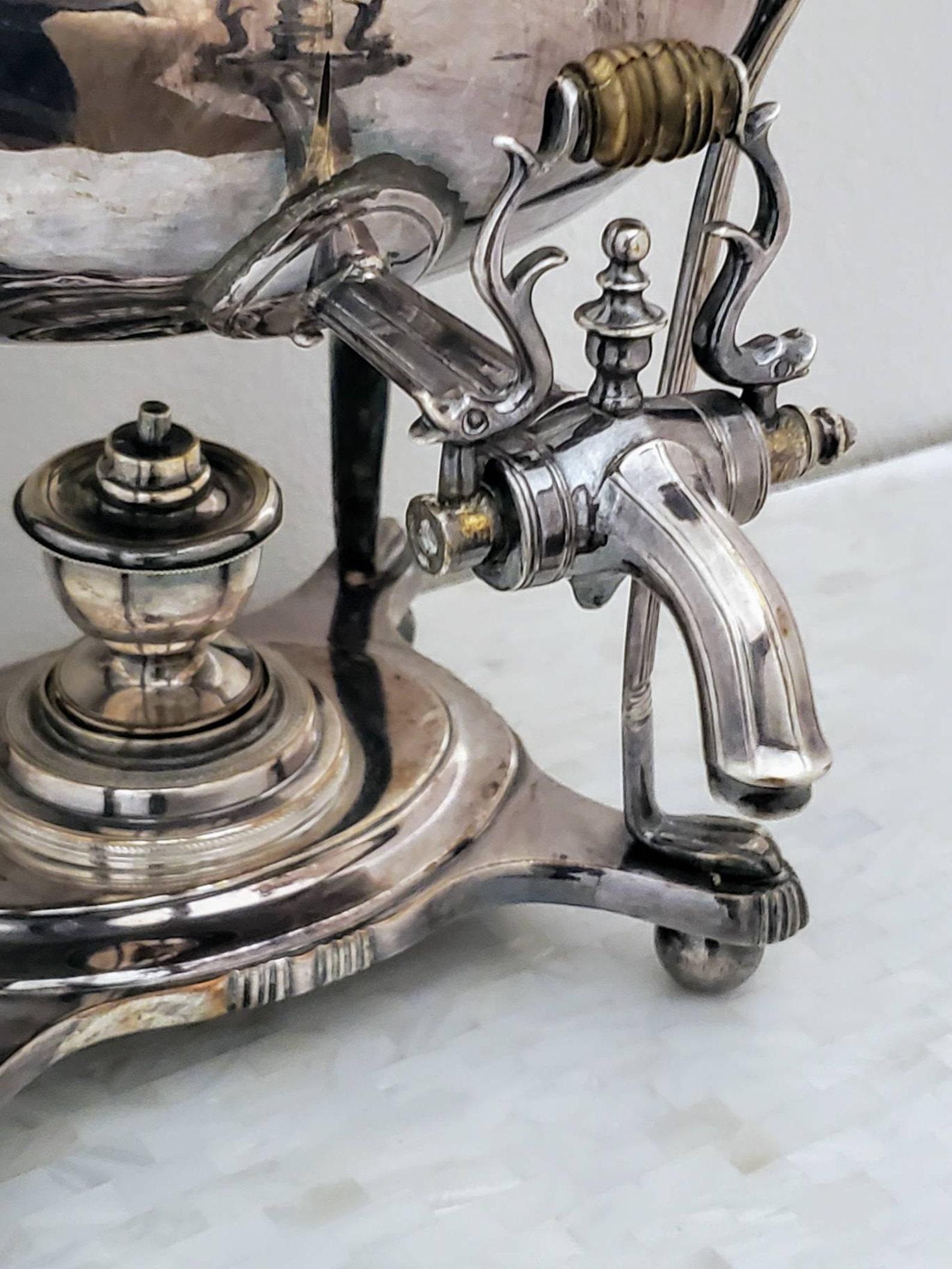 19th Century English Georgian Silver Plate Samovar 2
