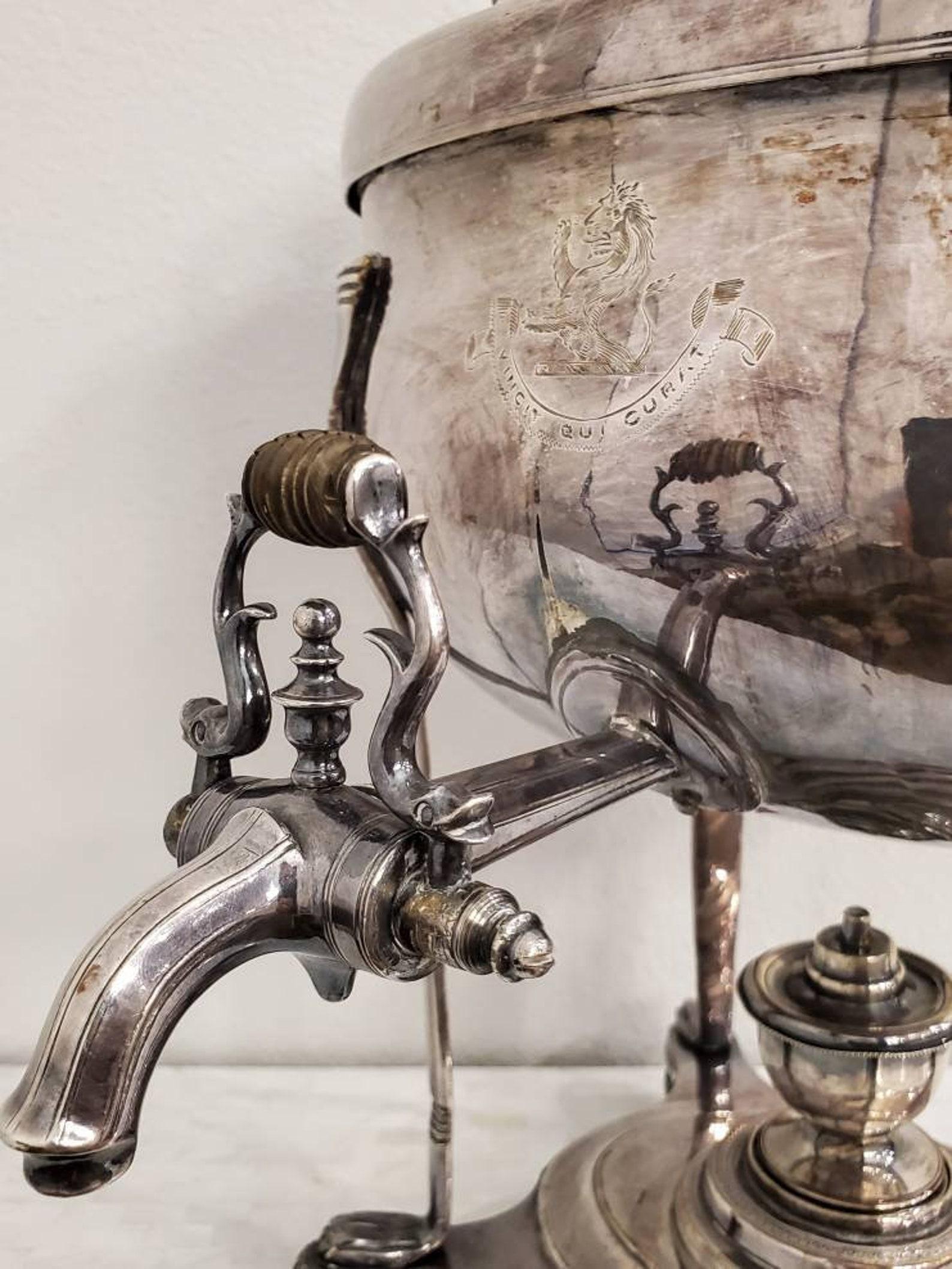 19th Century English Georgian Silver Plate Samovar 6