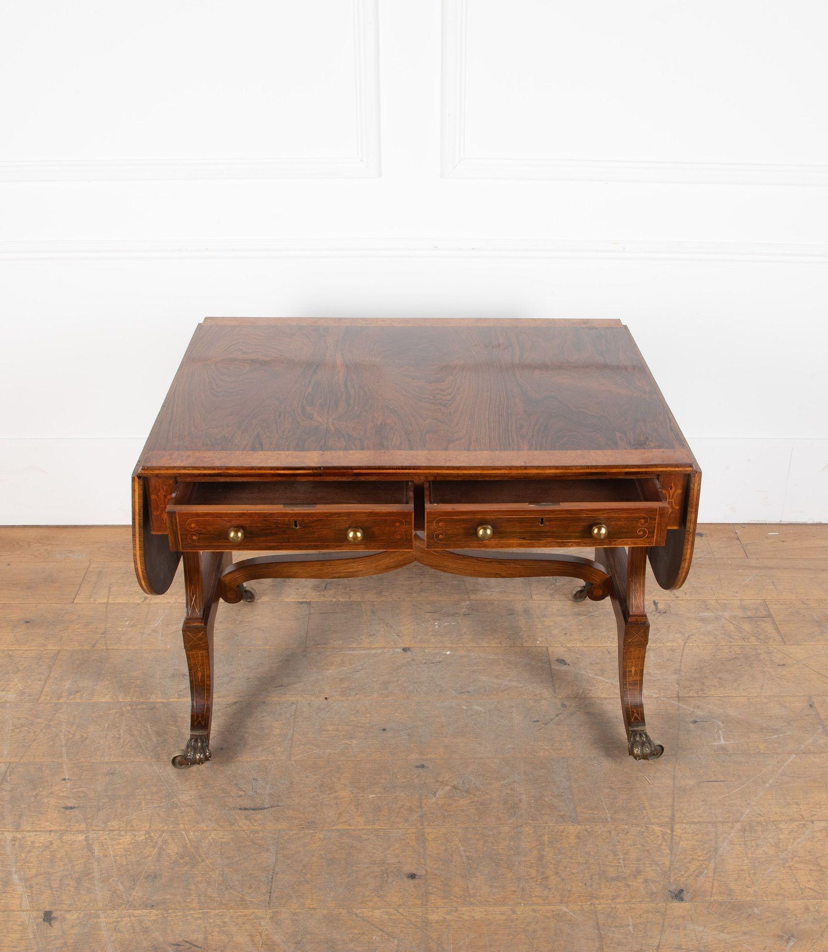 19th Century English Georgian Sofa Table For Sale 1