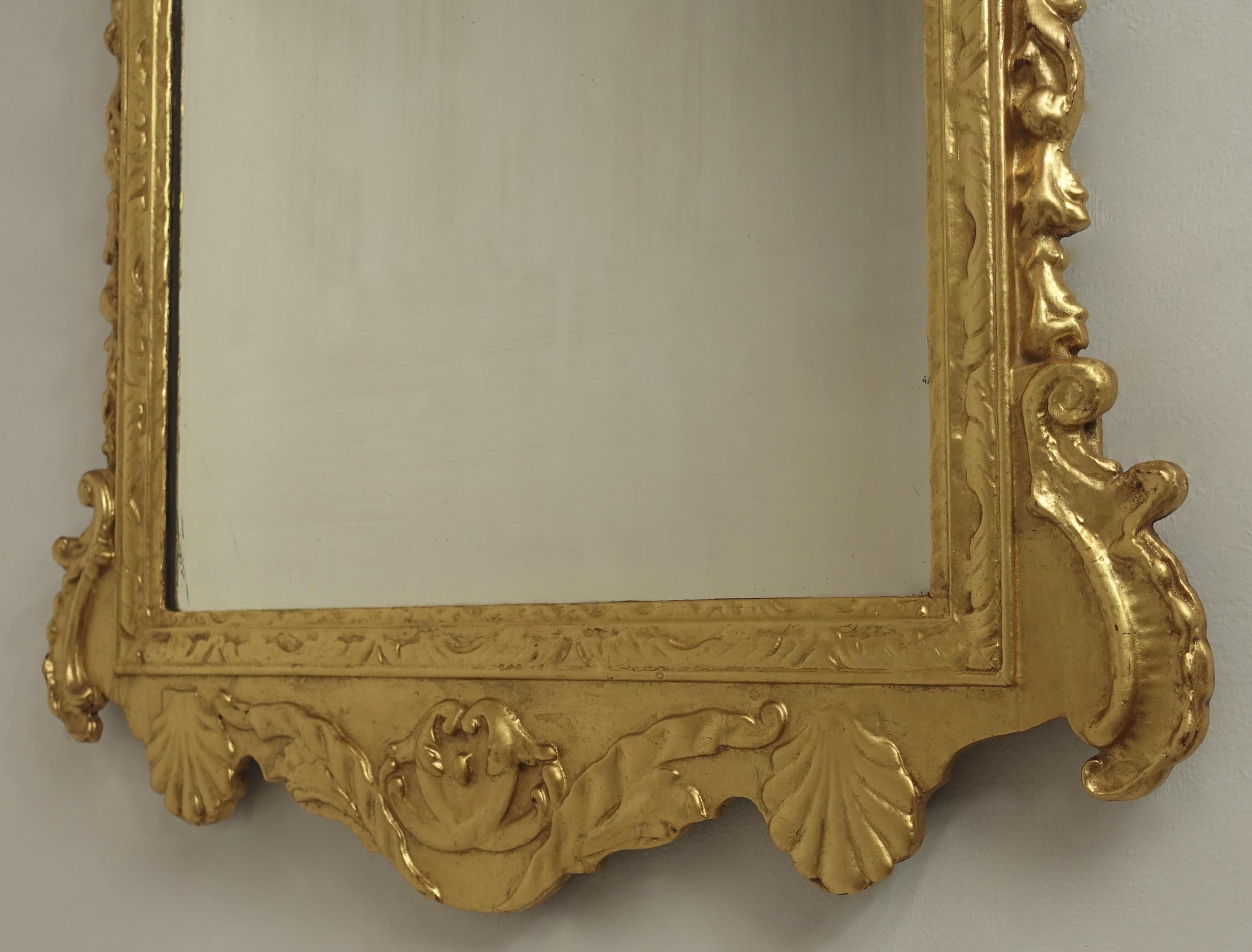 19th Century English Georgian Style Gilt Wood over Mantle Mirror  For Sale 6