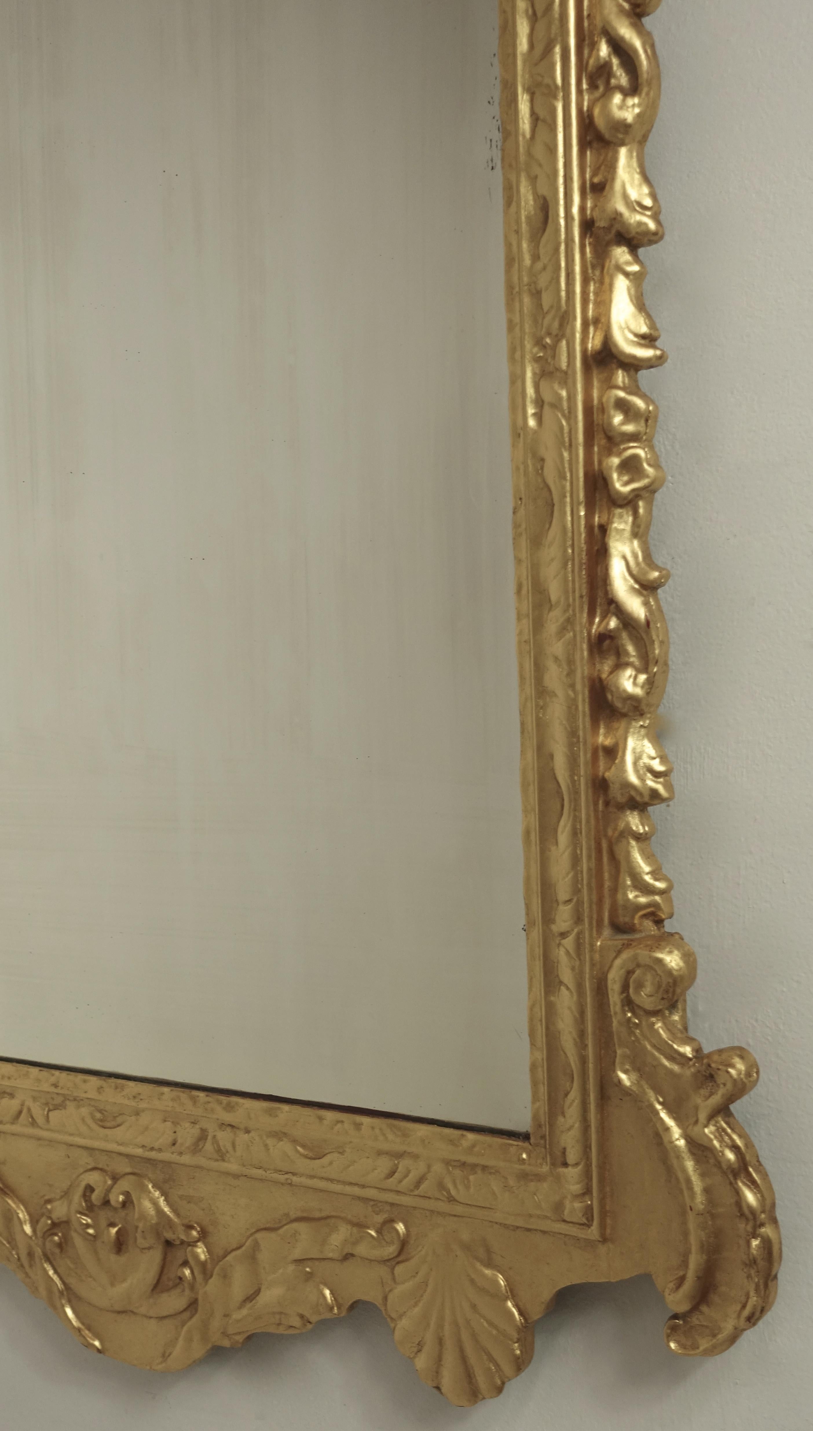 19th Century English Georgian Style Gilt Wood over Mantle Mirror  For Sale 9