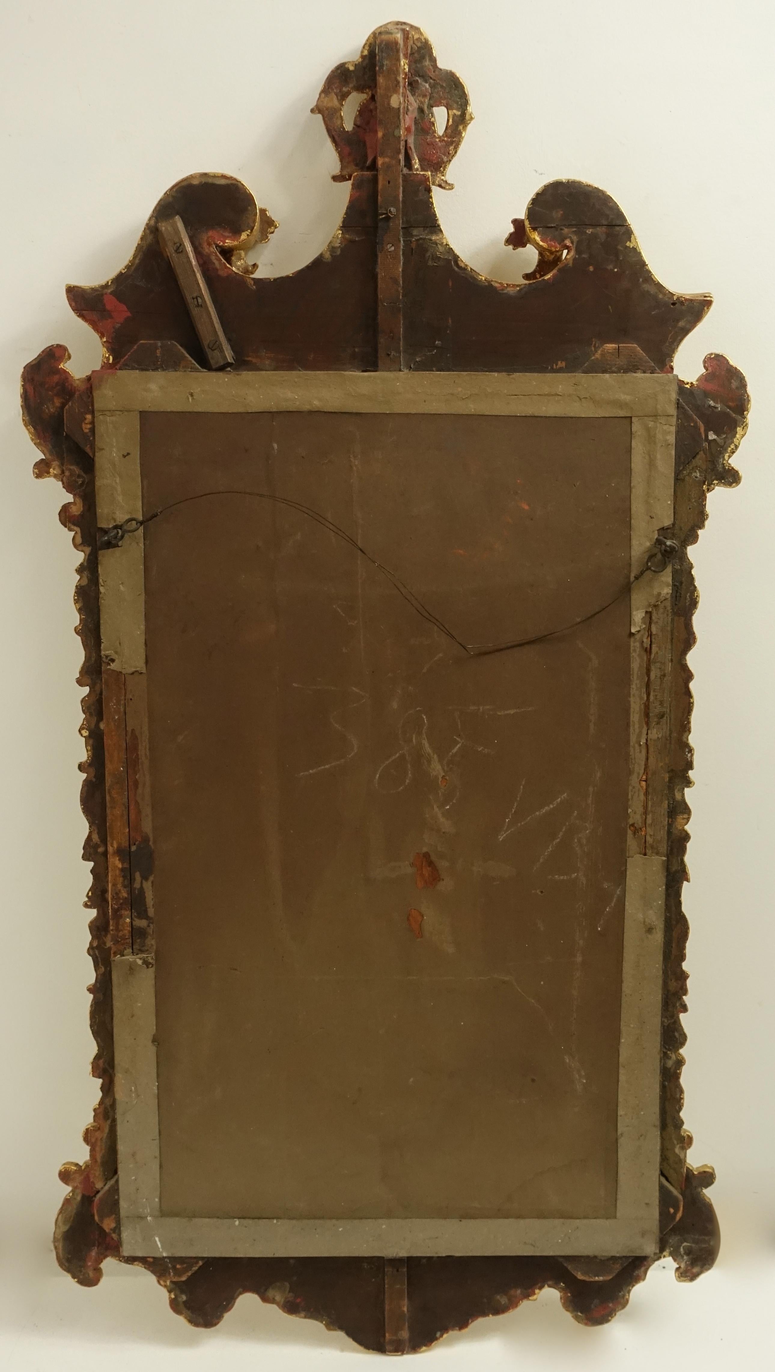Miroir de cheminée de style géorgien anglais du 19ème siècle en bois doré sur bois en vente 9