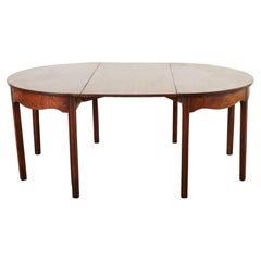 19th Century English Georgian Style Mahogany Demilune Dining Table