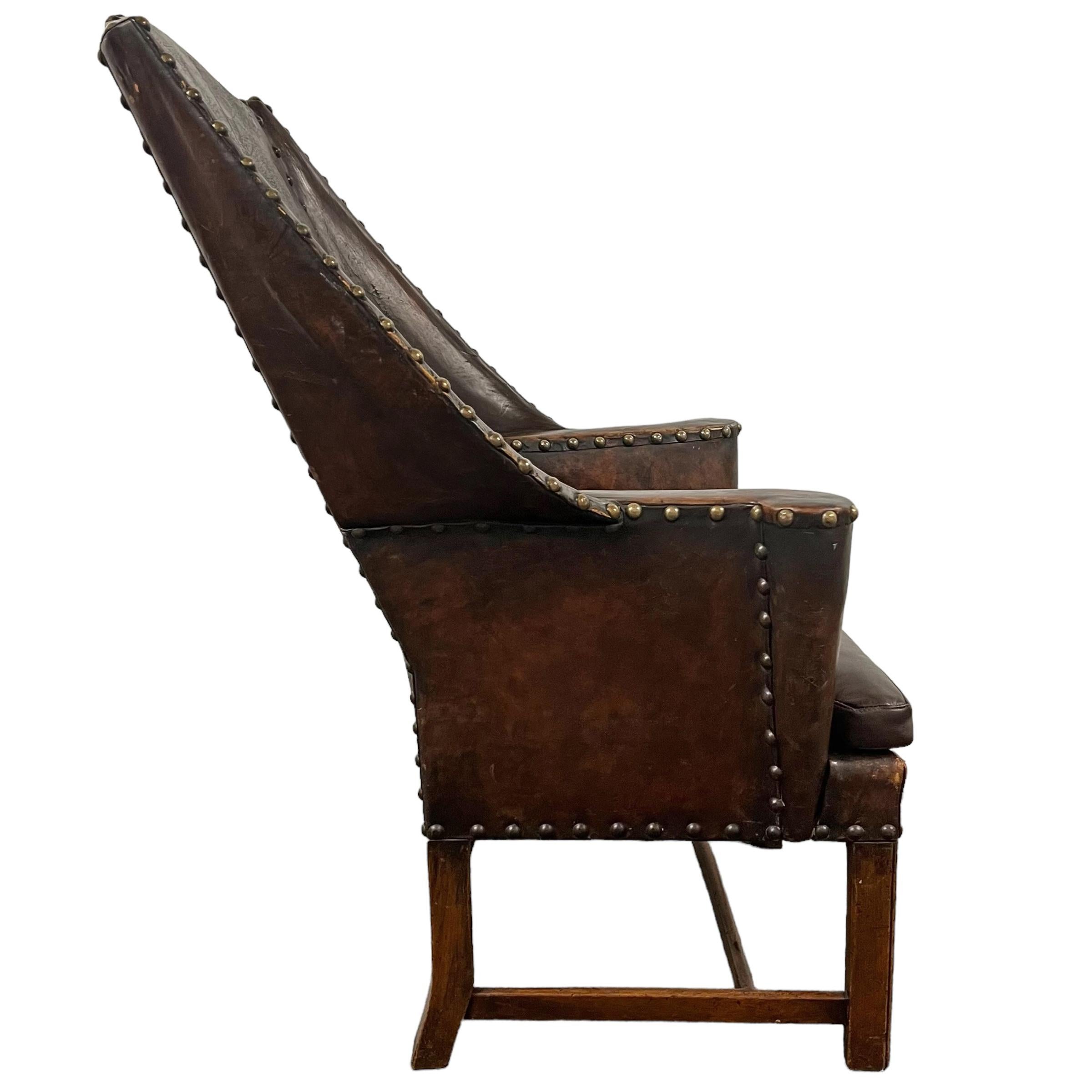 19th Century English Georgian-Style Wingchair For Sale 1