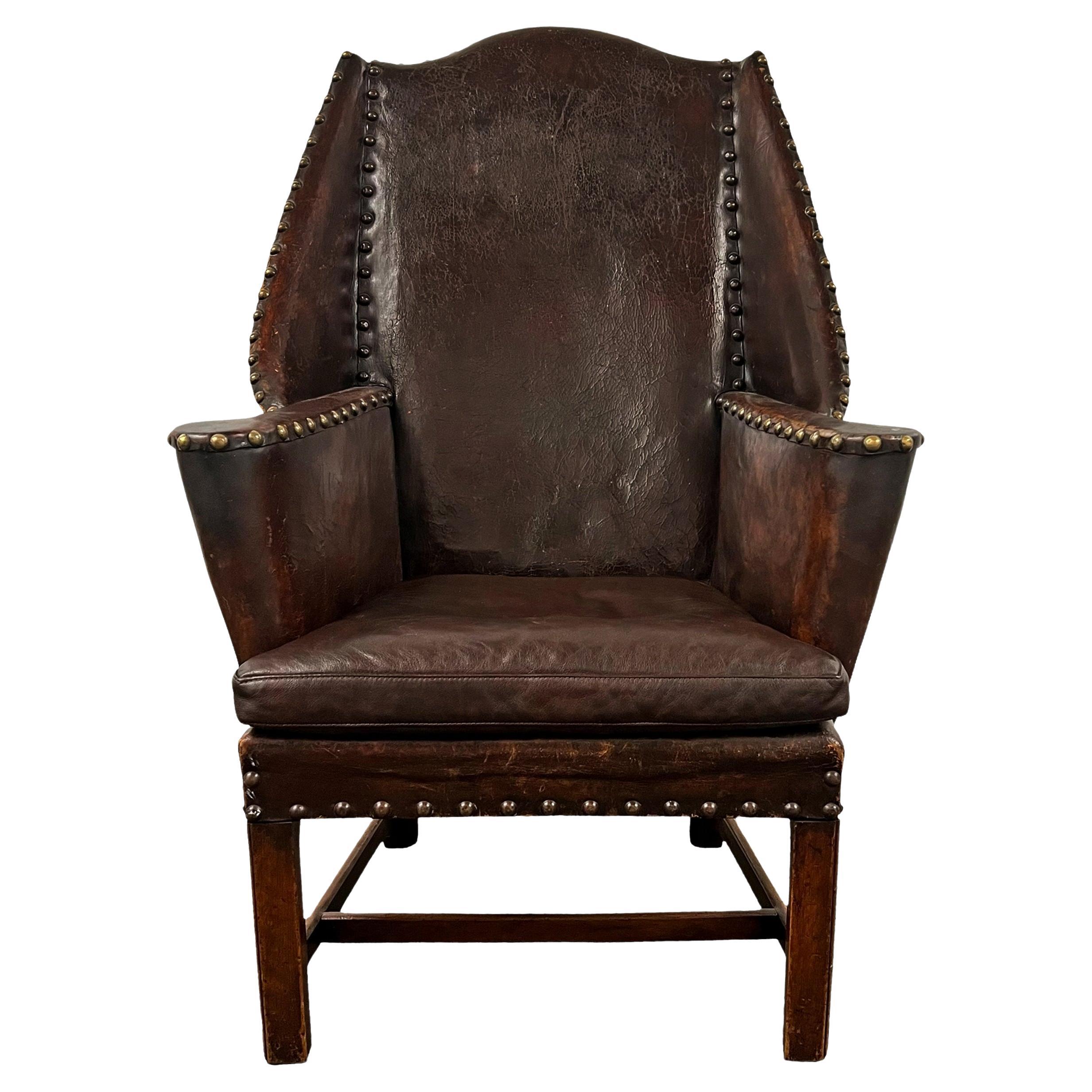 19th Century English Georgian-Style Wingchair For Sale