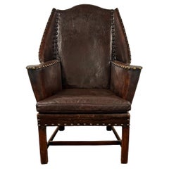 19th Century English Georgian-Style Wingchair