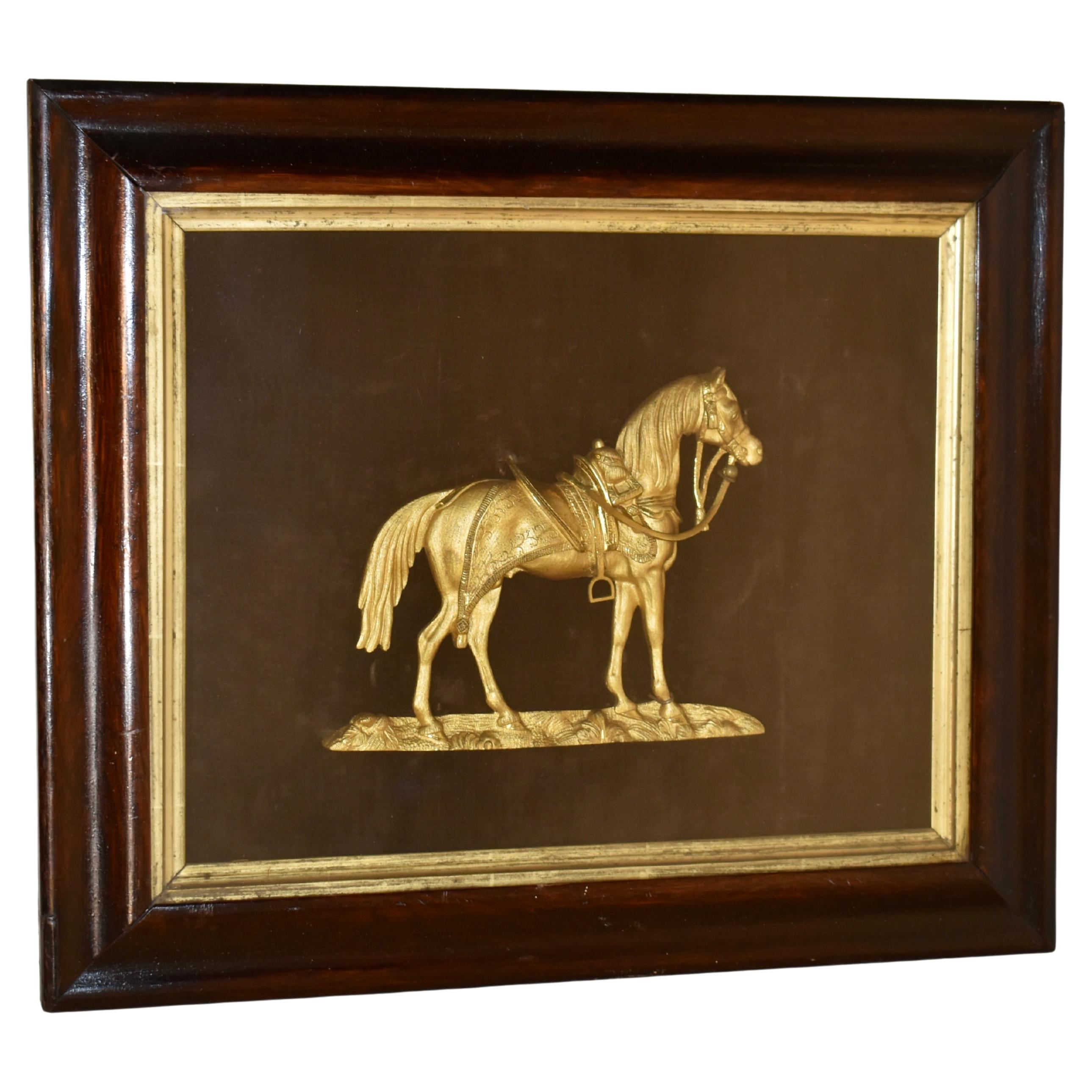19th Century English Gilded Shadowbox of  "Black Eagle"
