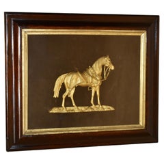 19th Century English Gilded Shadowbox of  "Black Eagle"