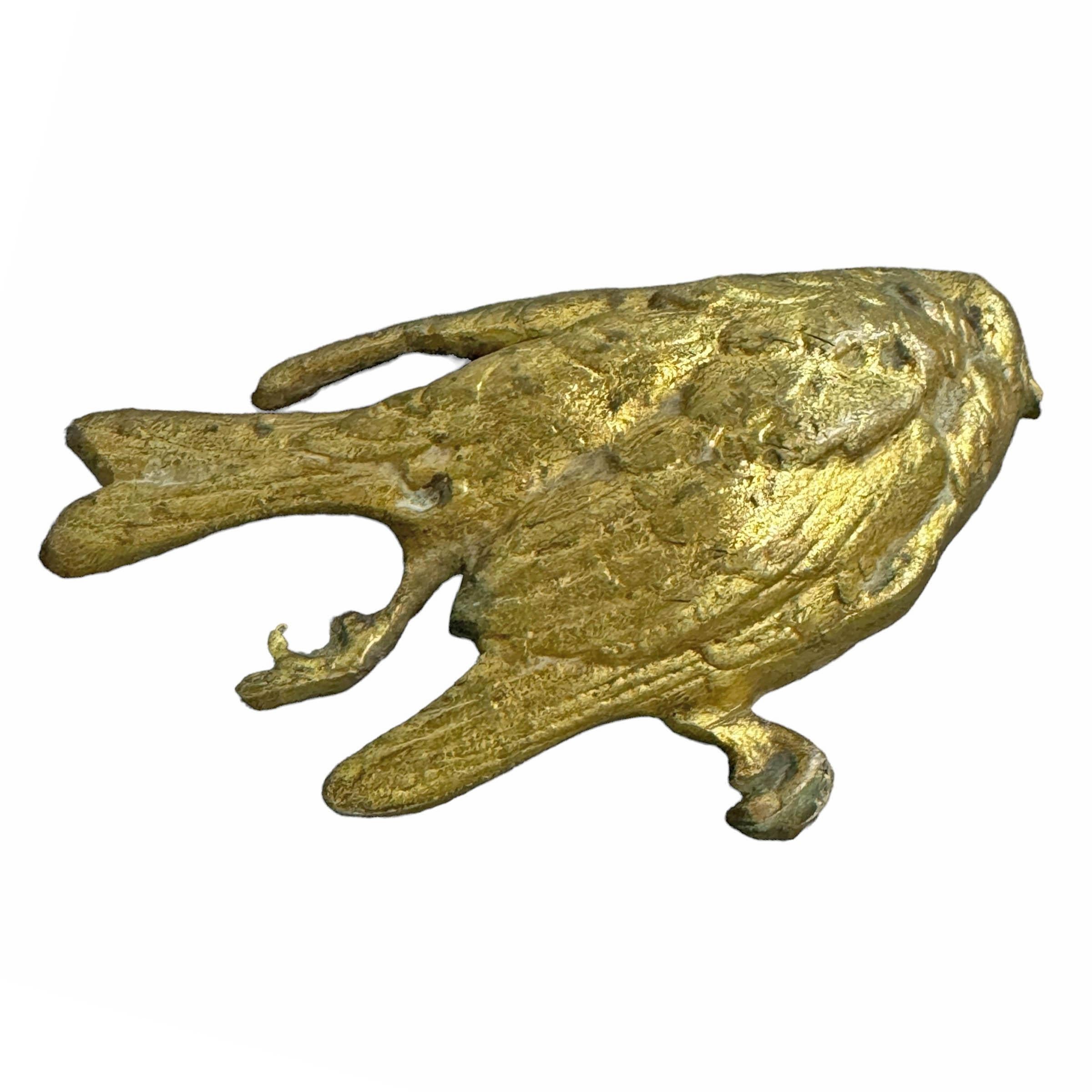 19th Century English Gilt Bronze Dead Finch Sculpture For Sale 2