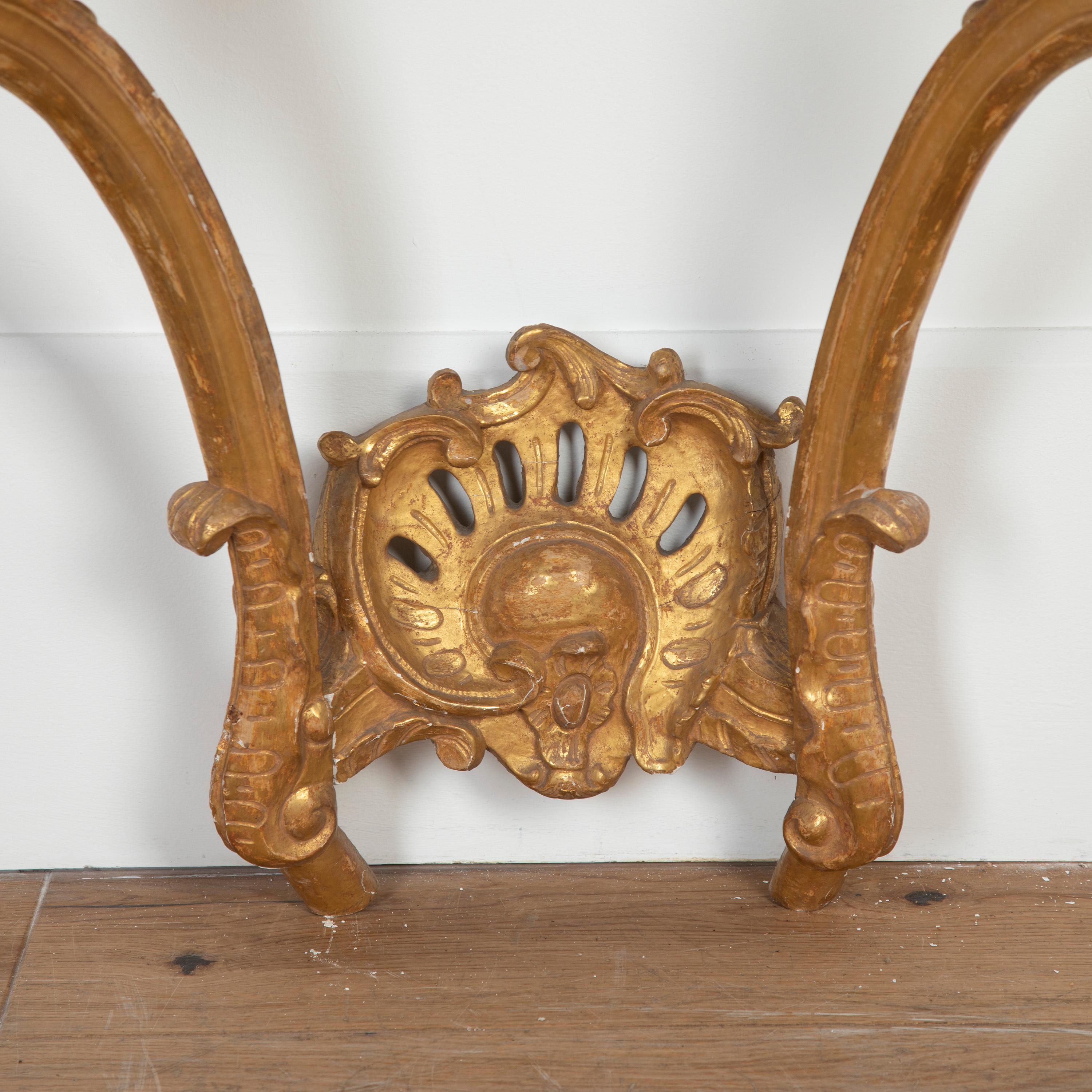 Wood 19th Century English Gilt Console Table For Sale