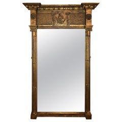 Antique 19th Century English Gilt Rectangular Pier Mirror