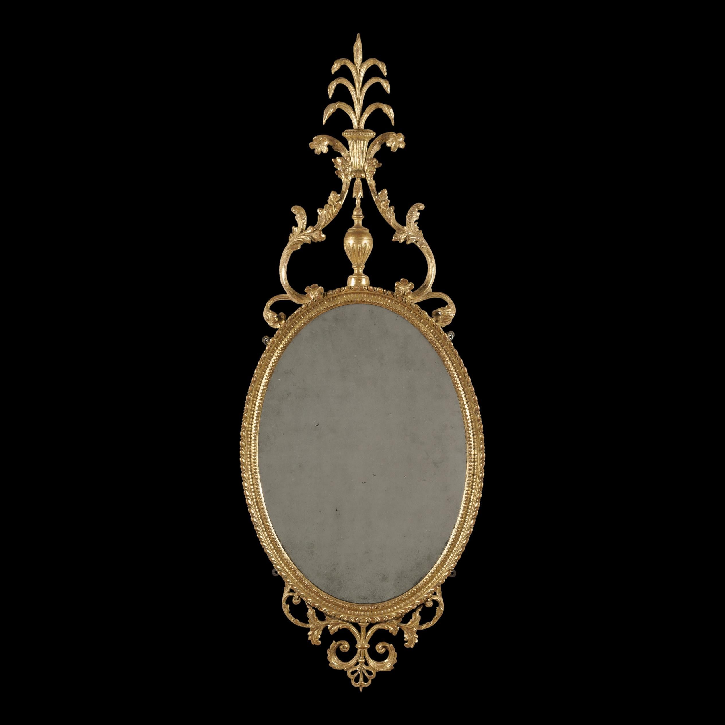 19th Century English Giltwood Mirror in the George III Style For Sale 1