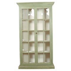 Bibliothèque / Vitrine anglaise émaillée du 19ème siècle