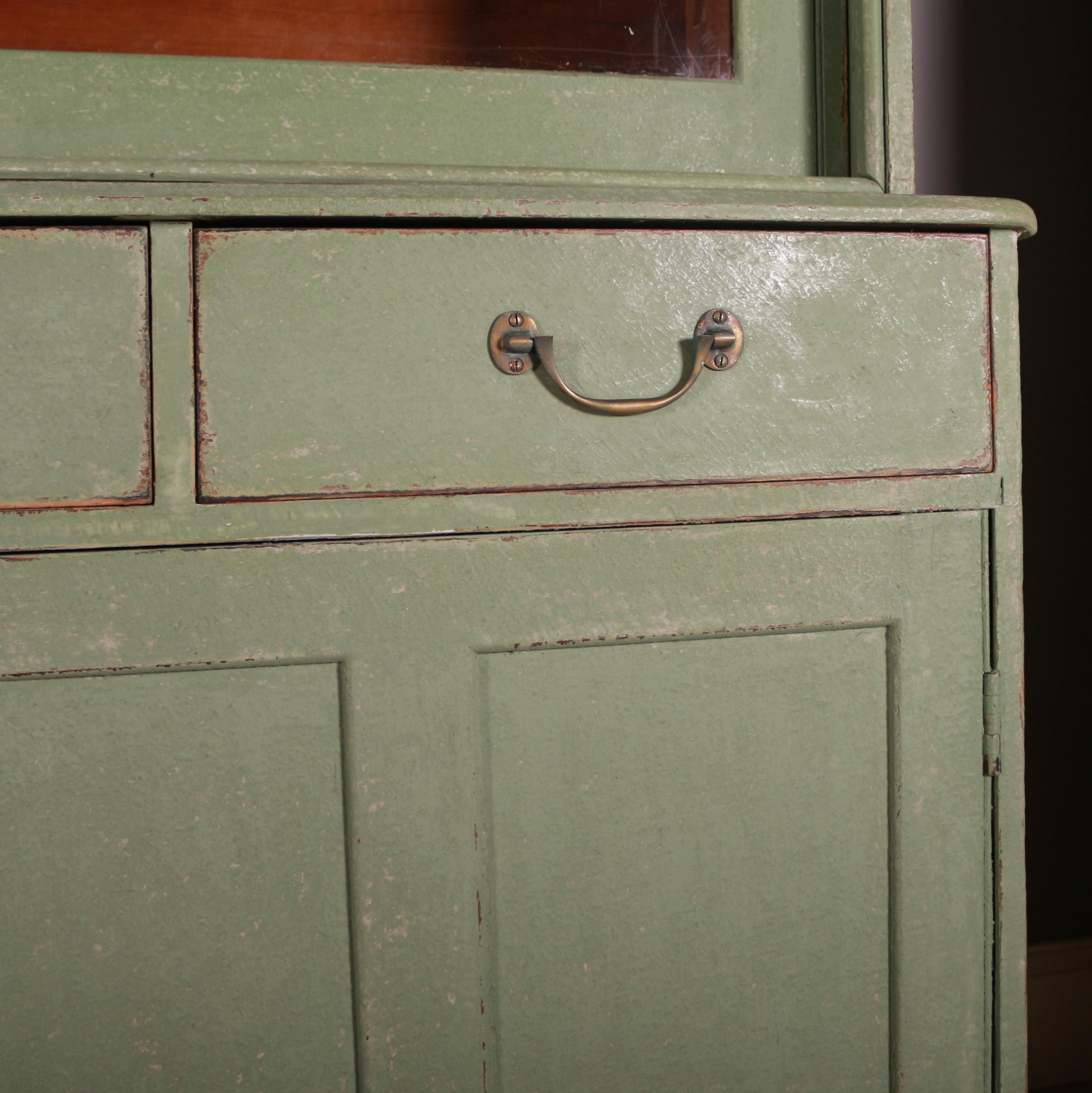 Victorian 19th Century English Glazed Kitchen Dresser