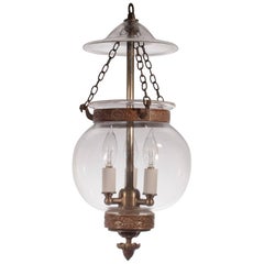 19th Century English Globe Bell Jar Lantern