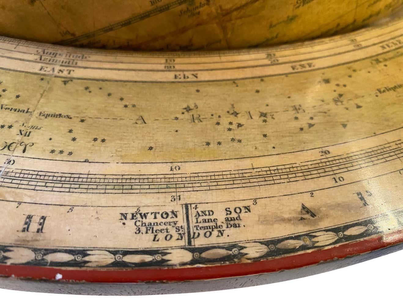 Globe anglais du 19ème siècle par le célèbre cartographe John Newton and Son en vente 3