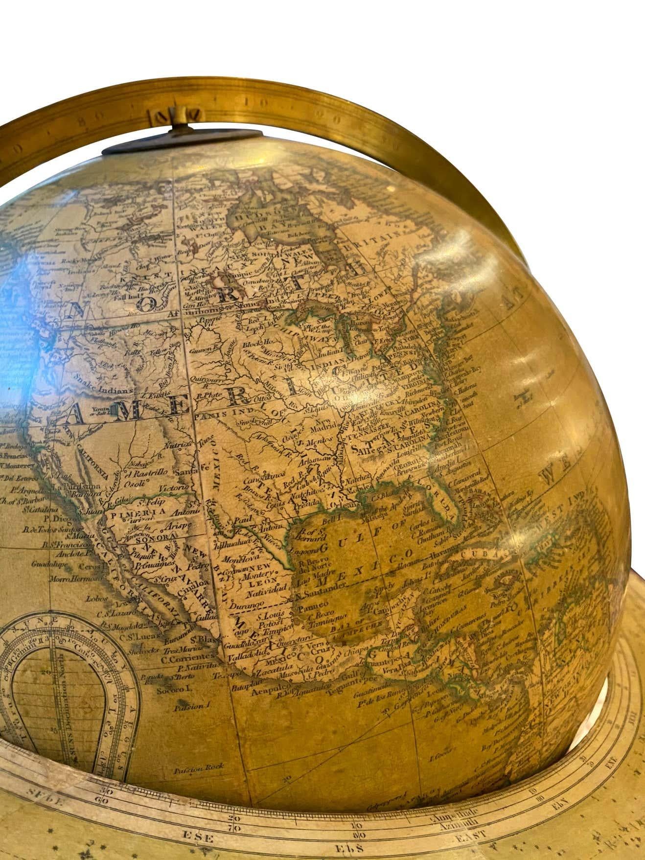 Globe anglais du 19ème siècle par le célèbre cartographe John Newton and Son en vente 7