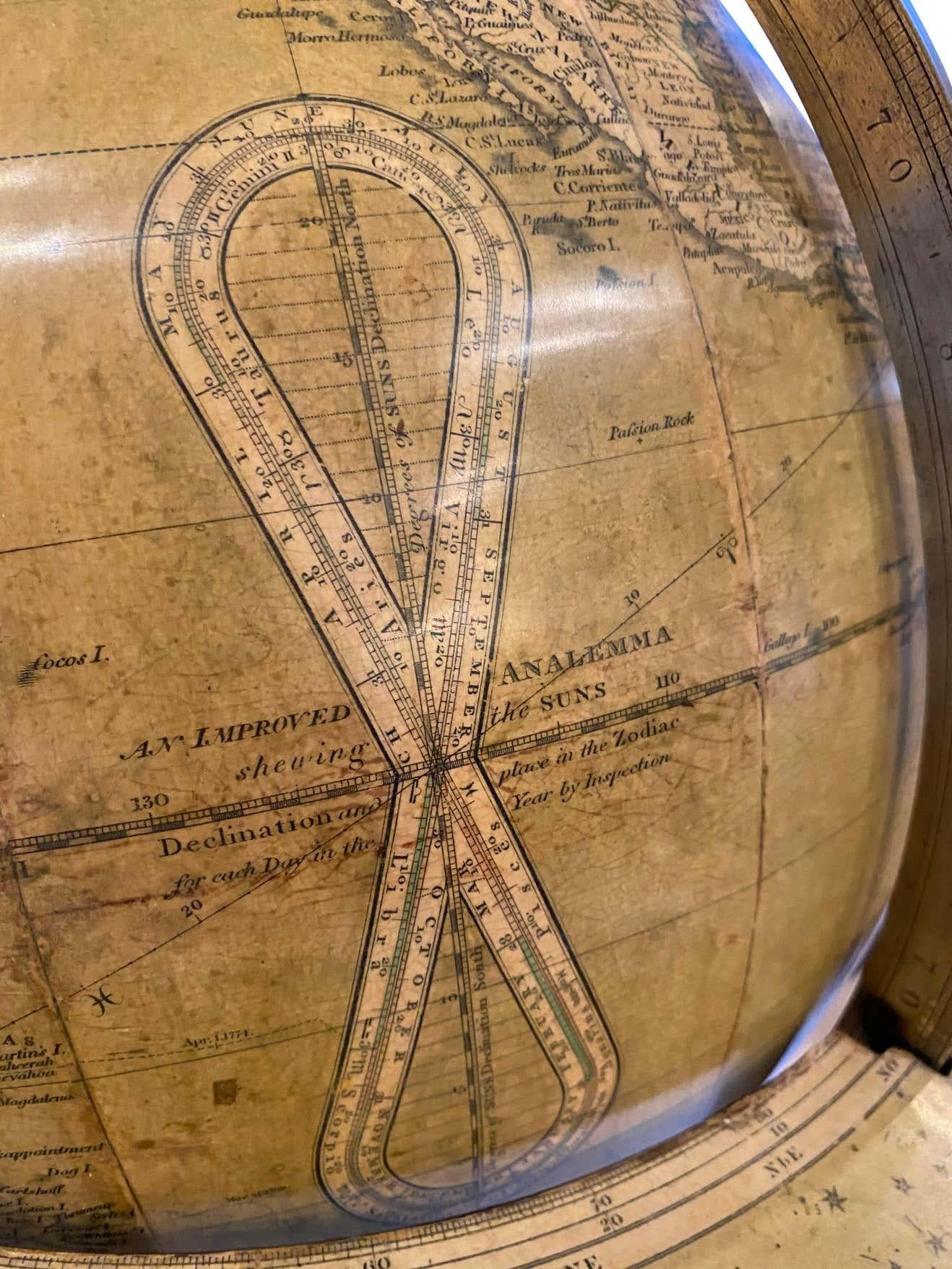 19th Century English Globe by Renowned Cartographers John Newton and Son For Sale 11