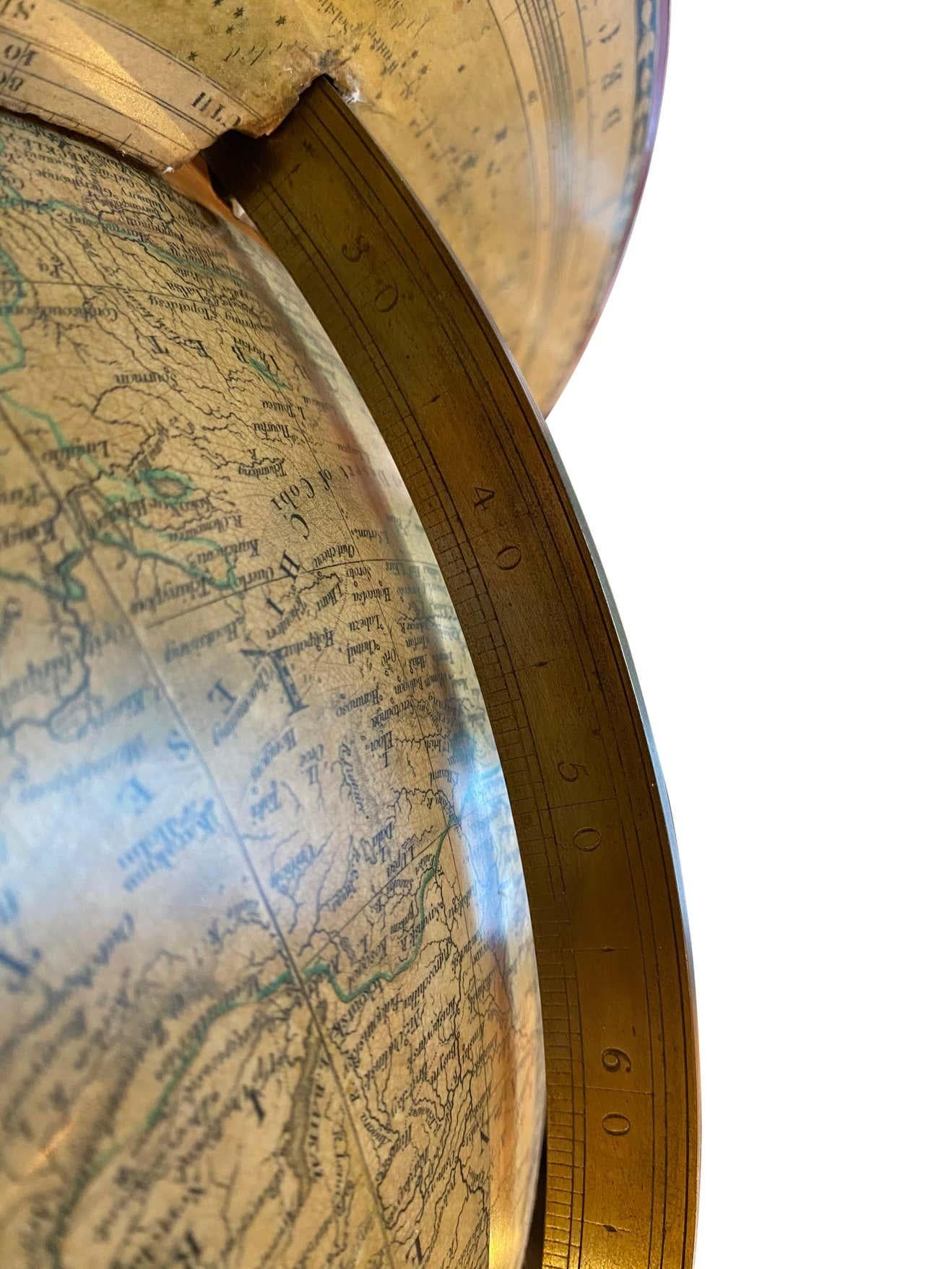 Globe anglais du 19ème siècle par le célèbre cartographe John Newton and Son en vente 13