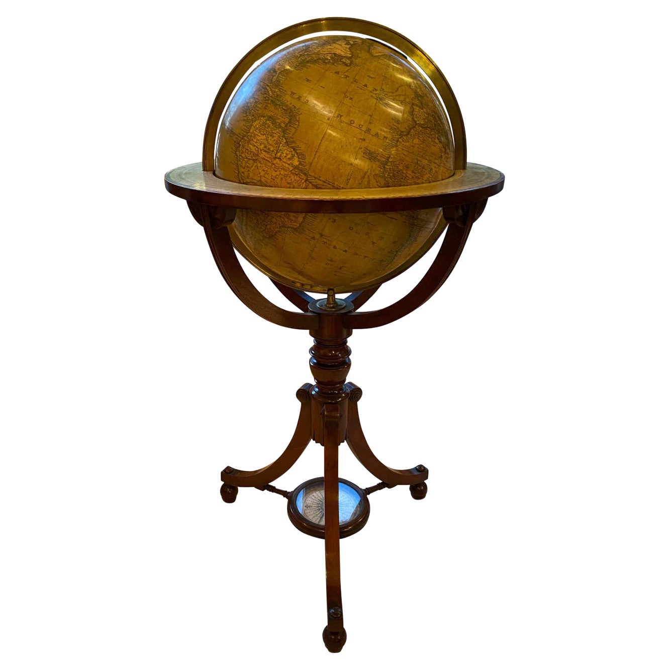 Globe anglais du 19ème siècle par le célèbre cartographe John Newton and Son