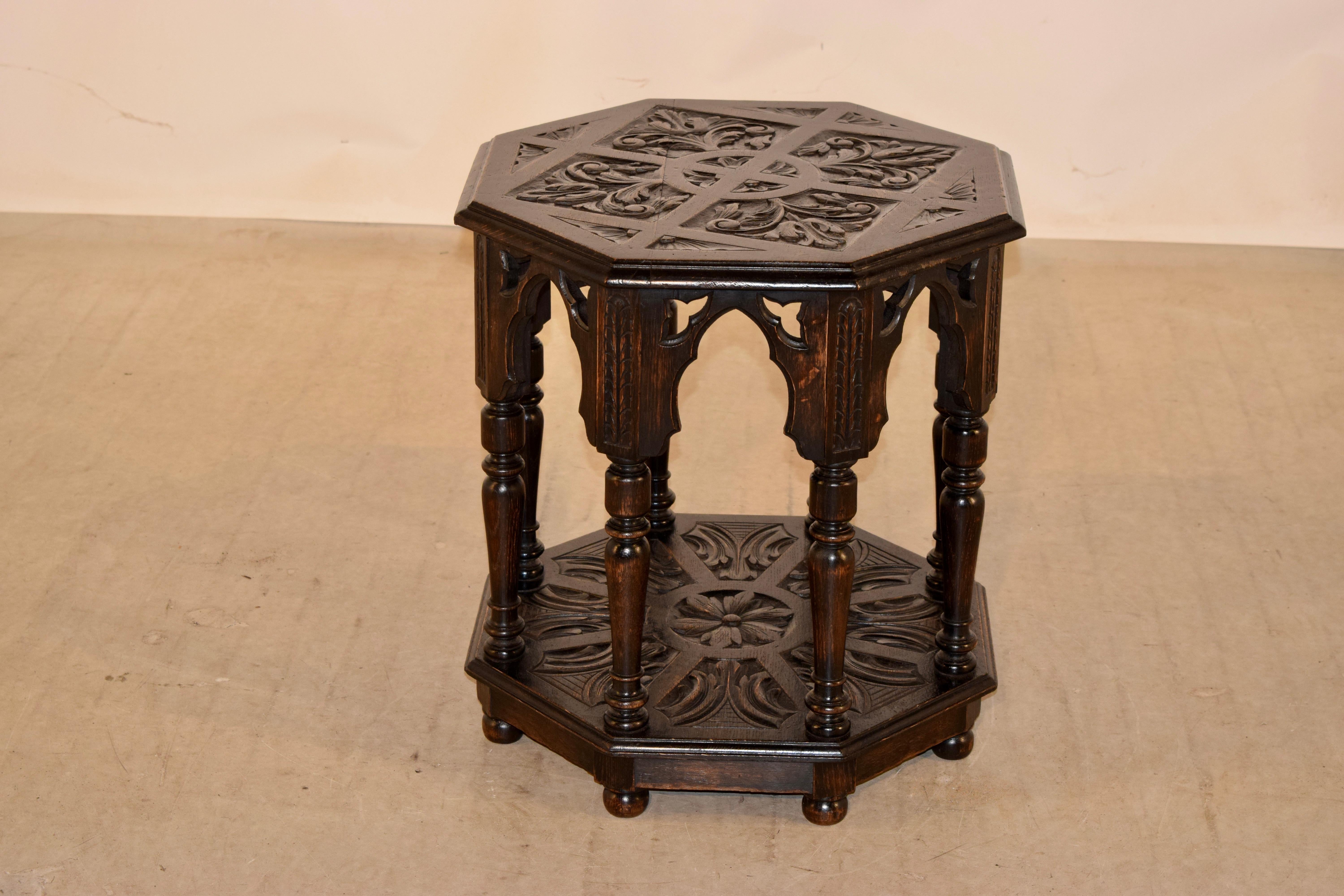 Victorian 19th Century English Gothic Side Table