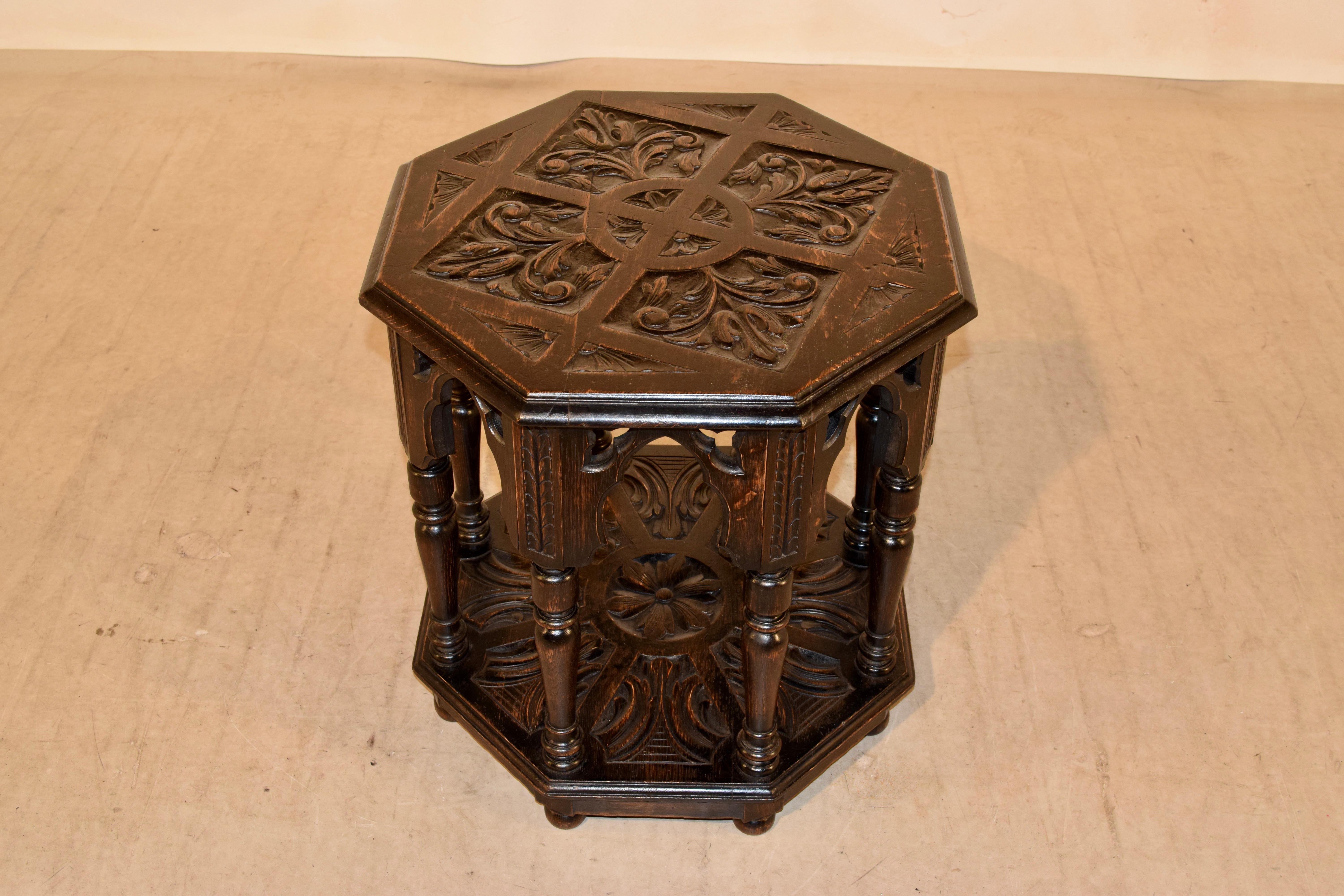 19th Century English Gothic Side Table 1