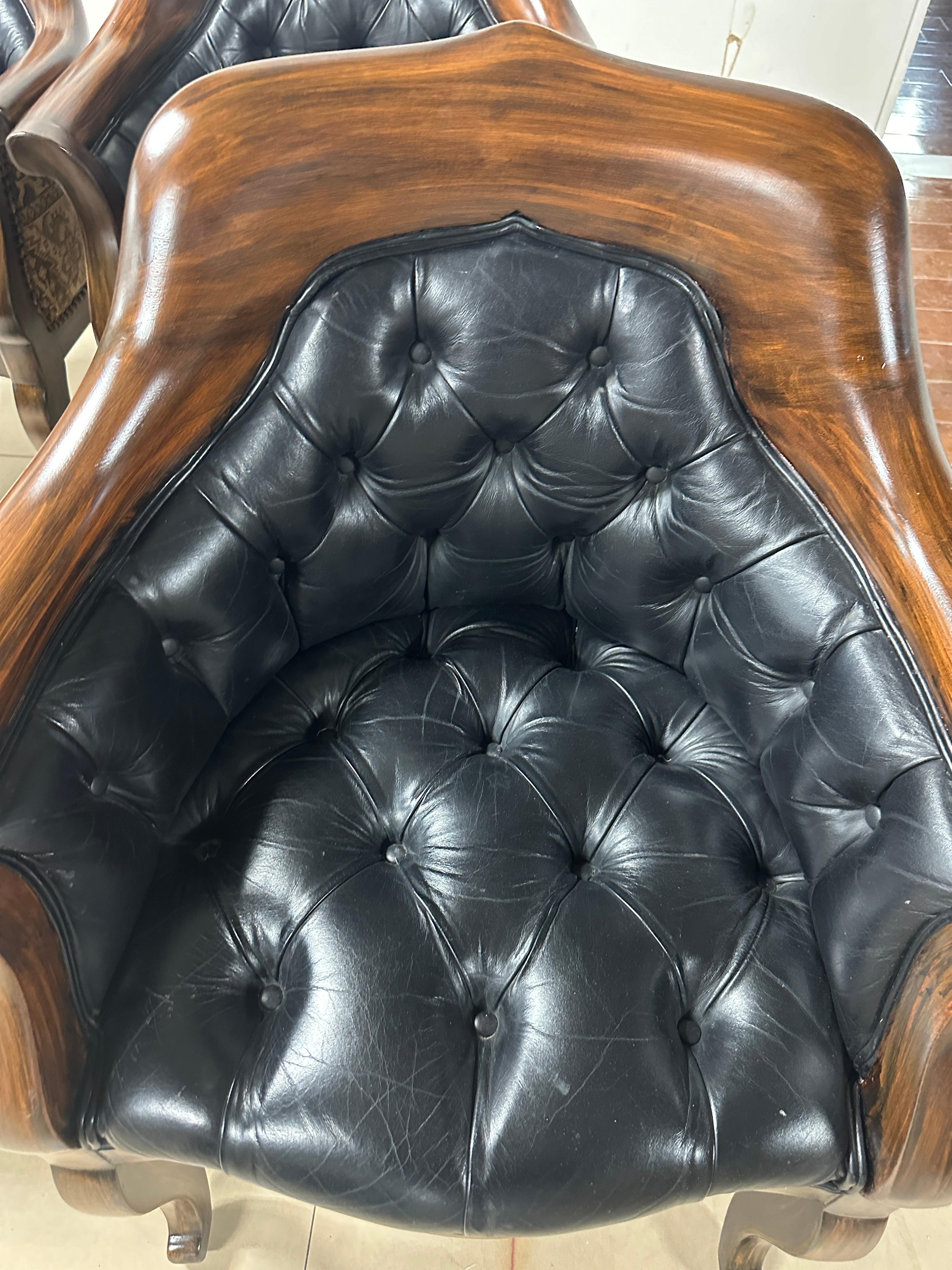 Set di 4 poltrone in stile gotico inglese del XIX secolo in vendita 3