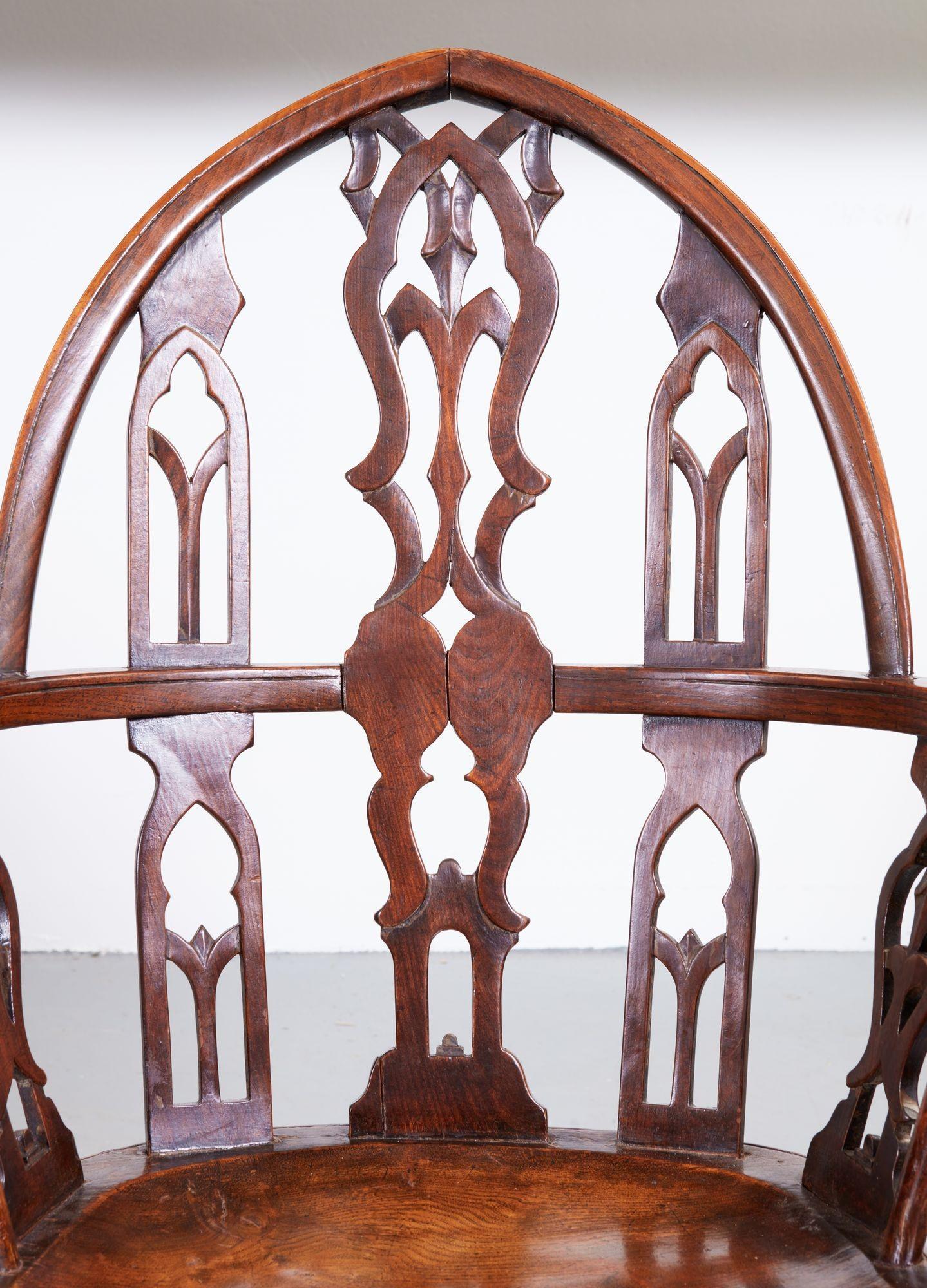 19th Century English Gothic Windsor Chair 7
