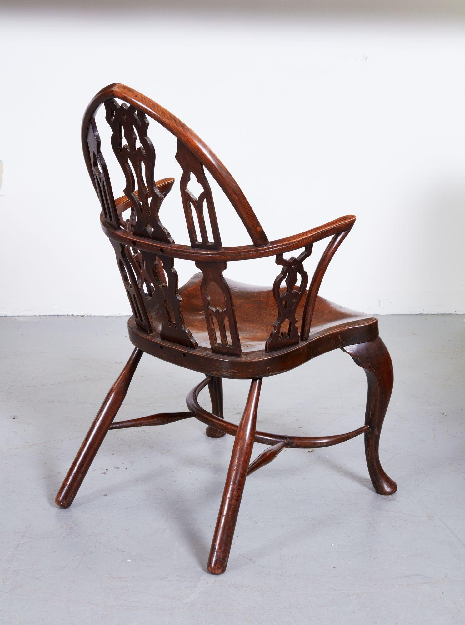 Georgian 19th Century English Gothic Windsor Chair