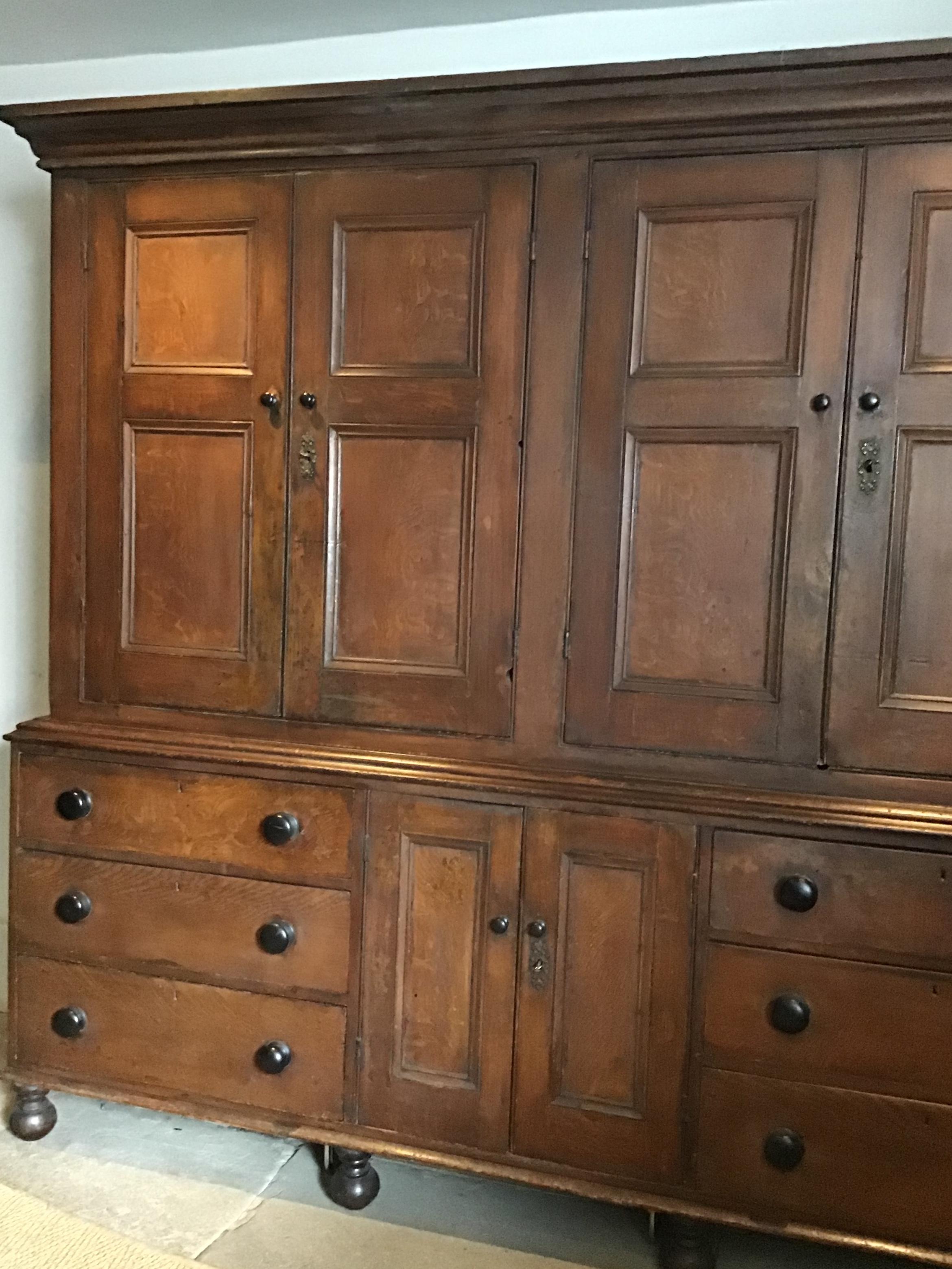 19th Century English Grained Housekeepers Cupboard 7
