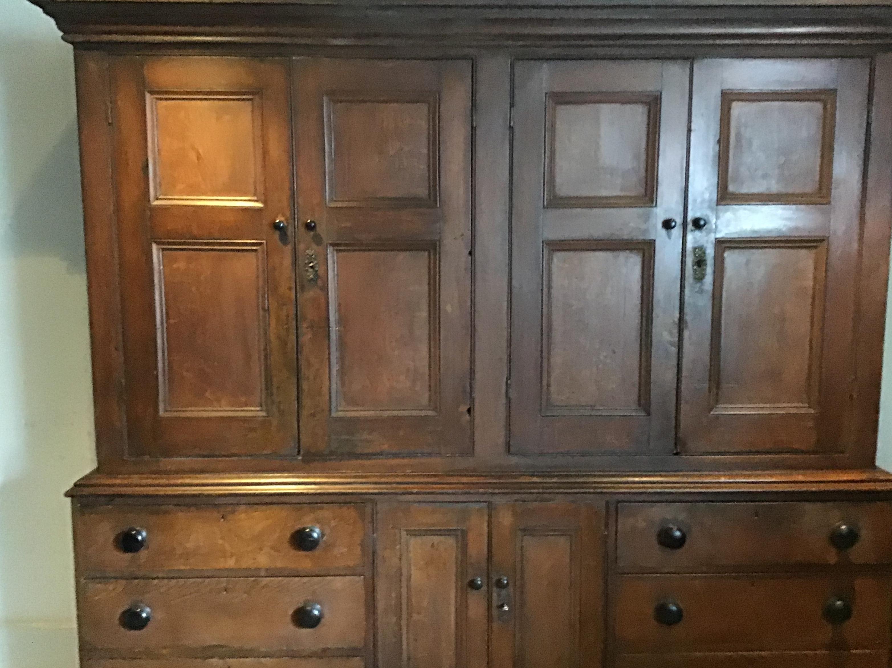 19th Century English Grained Housekeepers Cupboard In Good Condition In London, GB