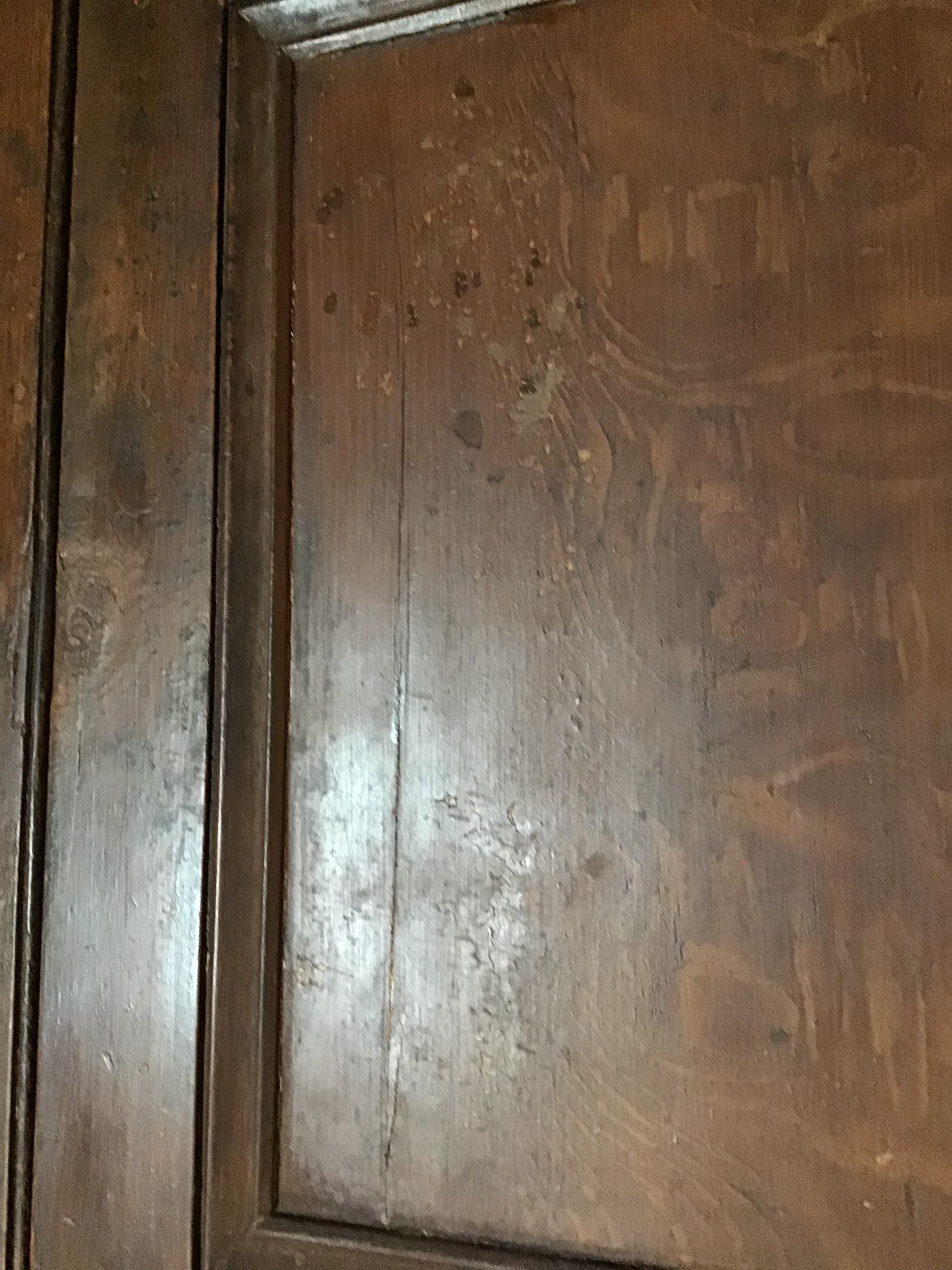 Pine 19th Century English Grained Housekeepers Cupboard