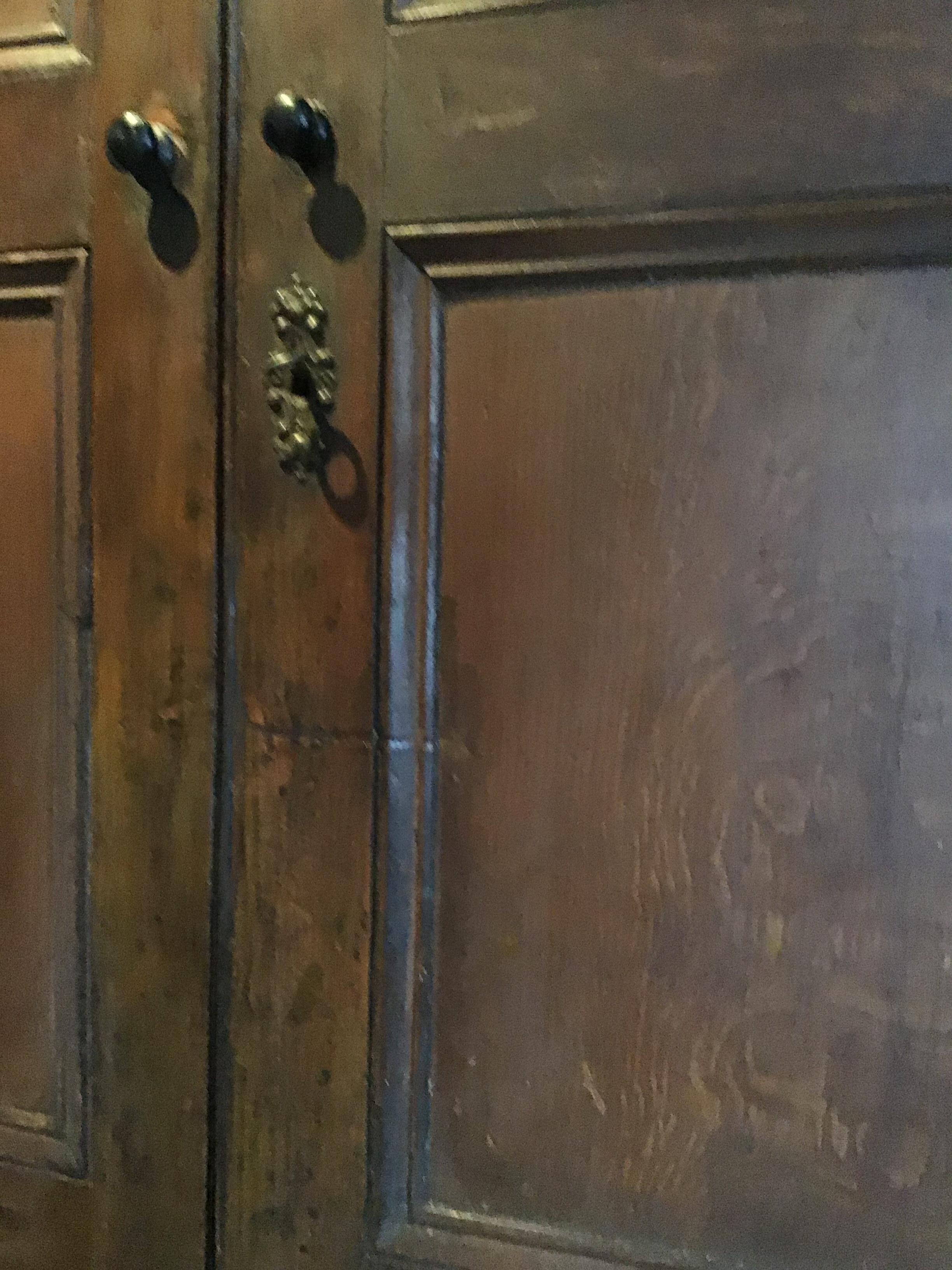 19th Century English Grained Housekeepers Cupboard 2