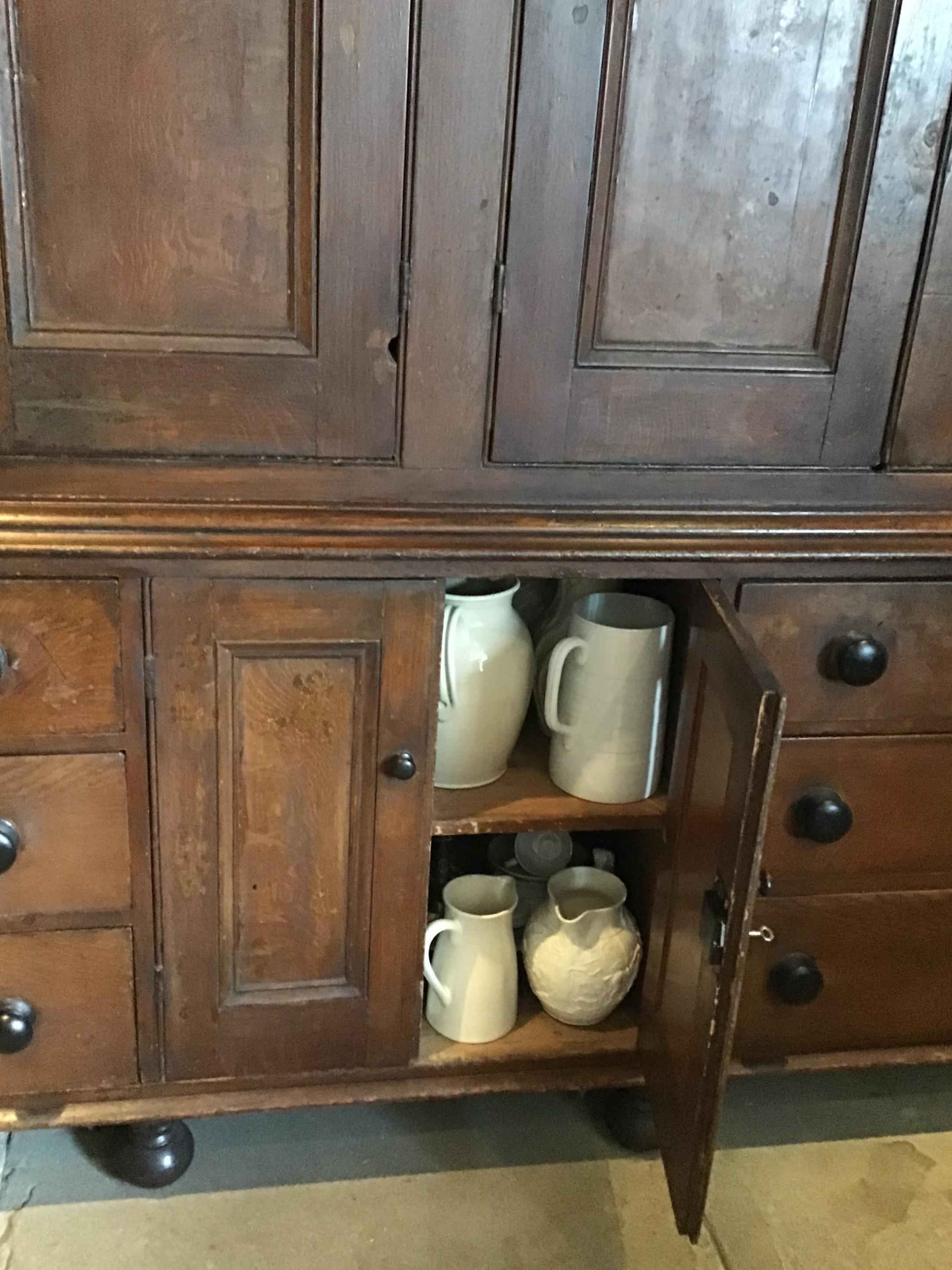 19th Century English Grained Housekeepers Cupboard 5