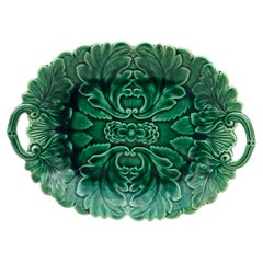 19th Century English Green Majolica Platter